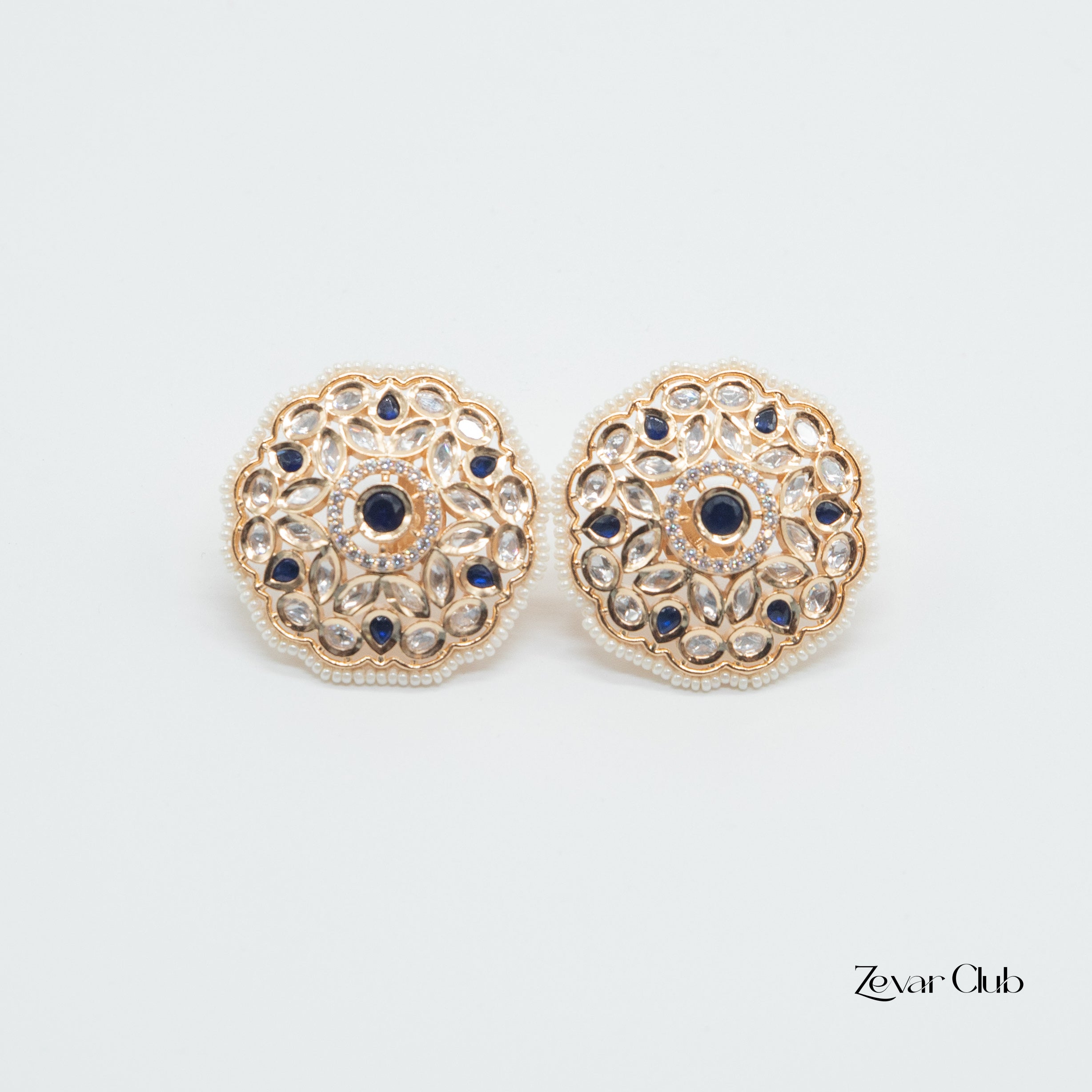 Zevar Club Evergreen Kundan Studs