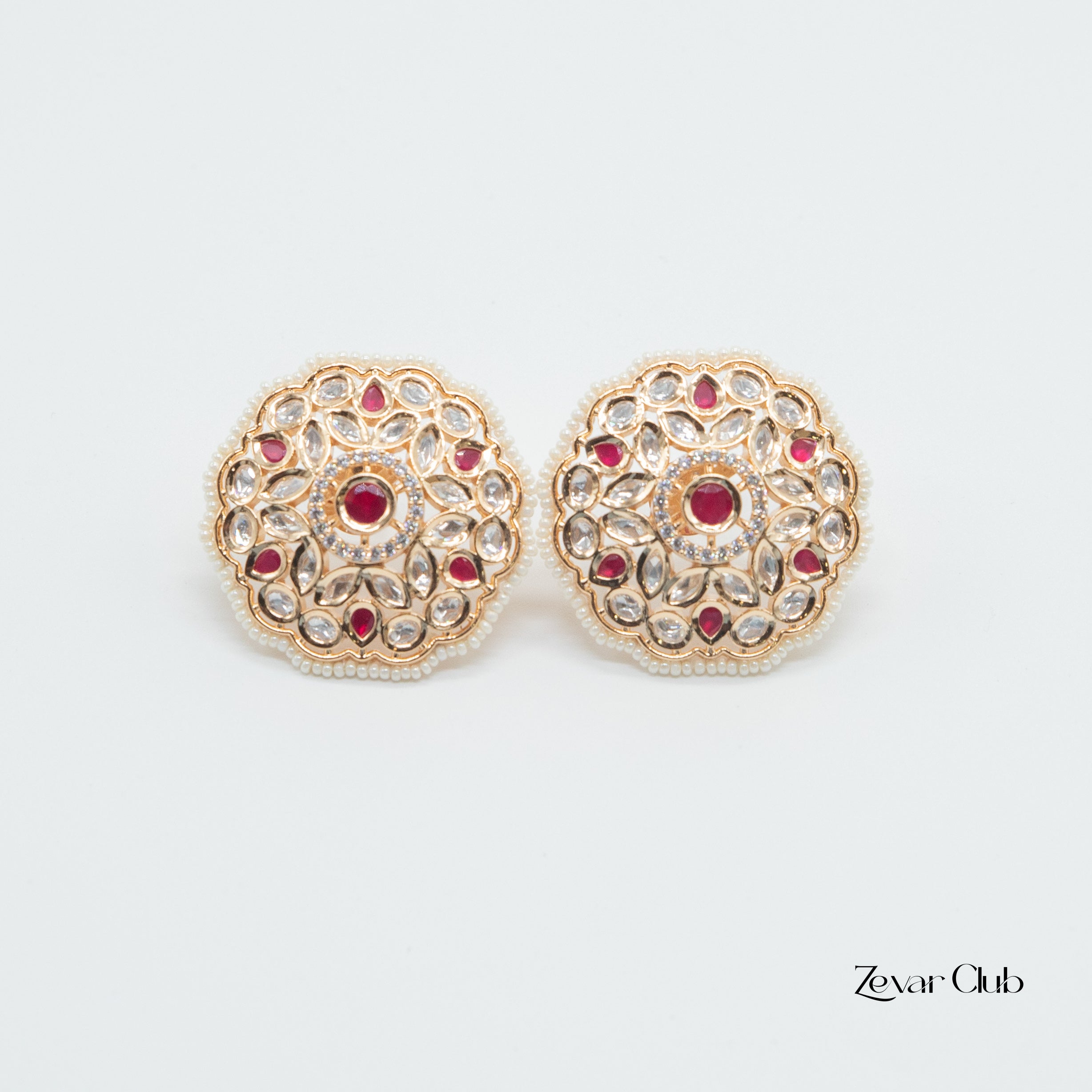 Zevar Club Evergreen Kundan Studs