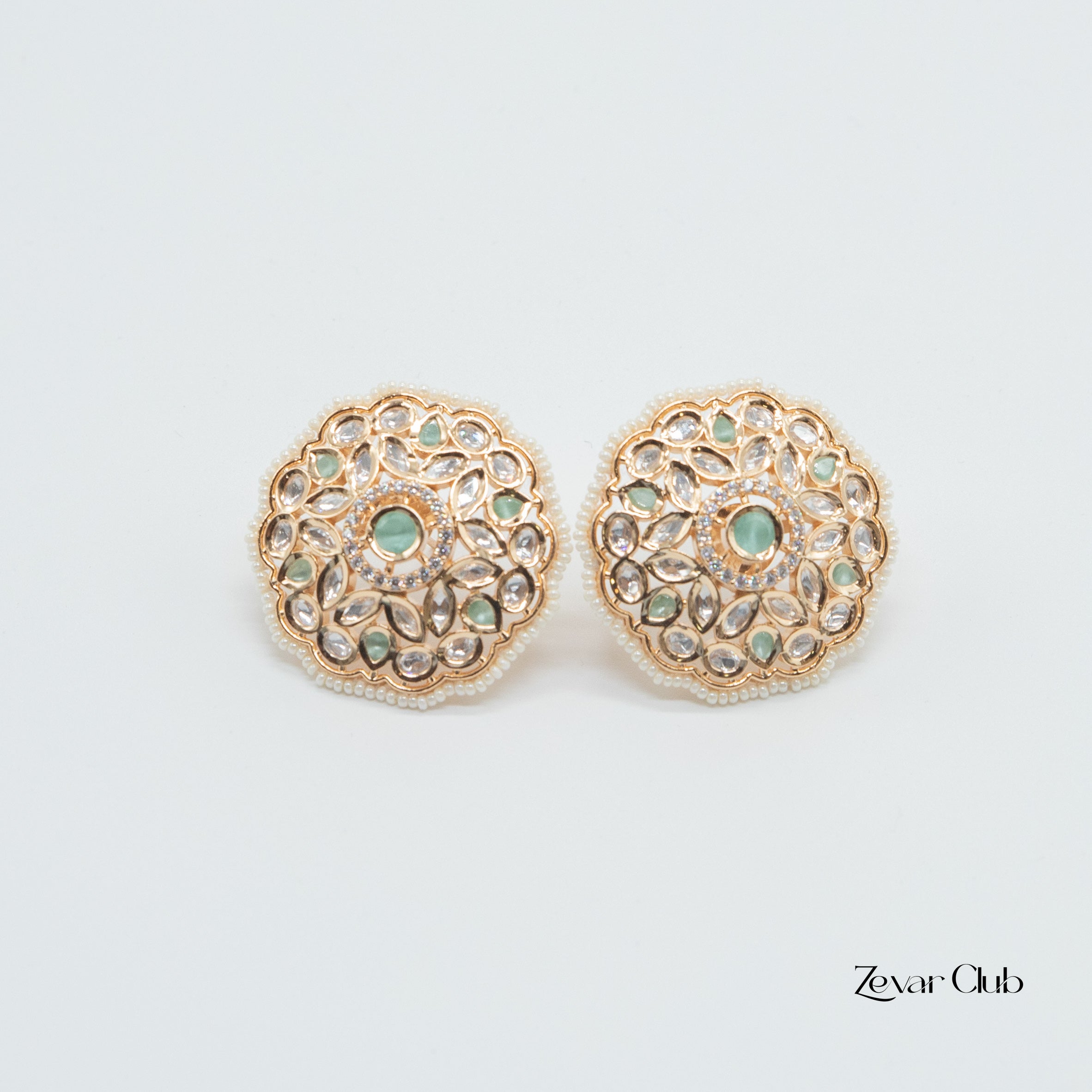 Zevar Club Evergreen Kundan Studs