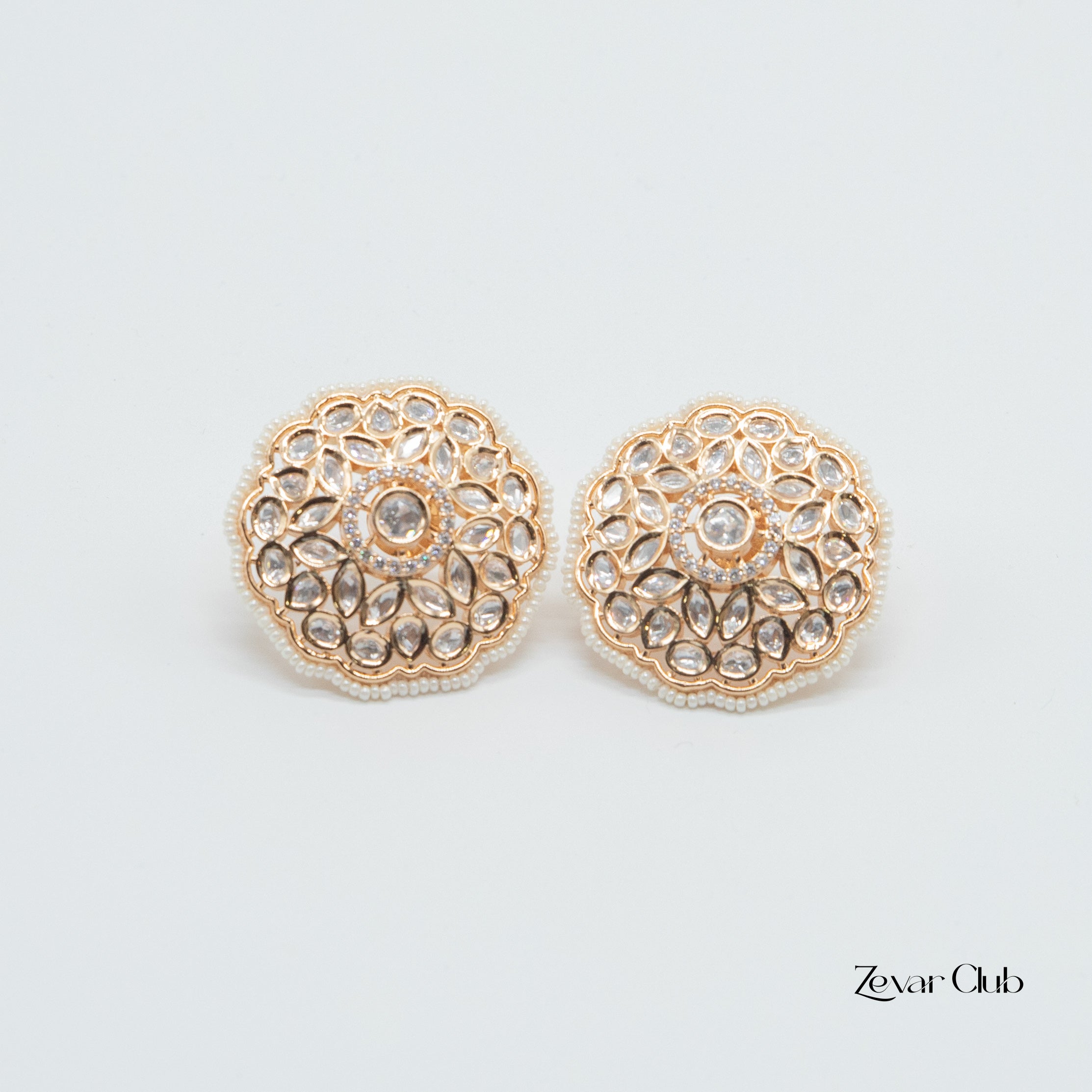Zevar Club Evergreen Kundan Studs