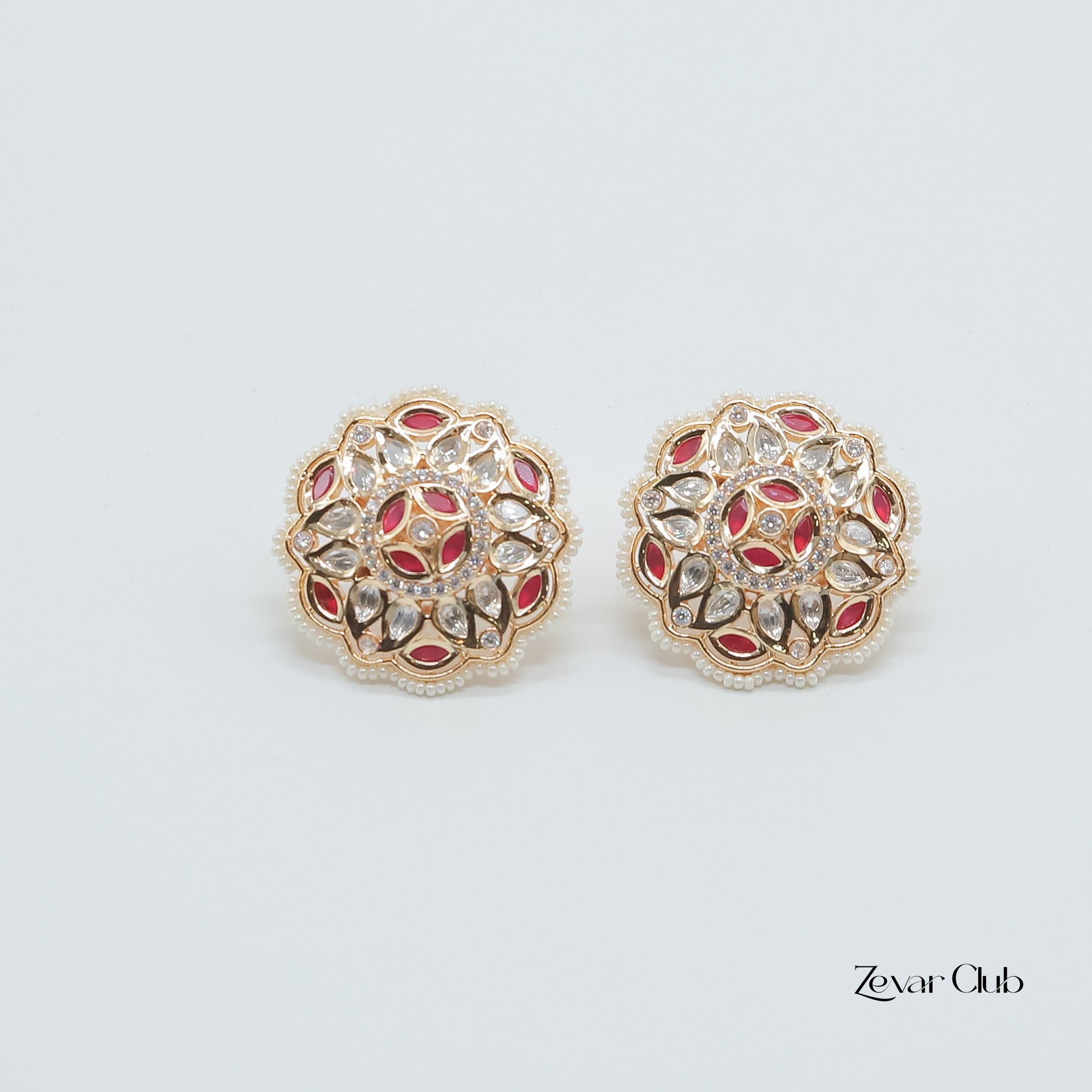 Zevar Club Statement Kundan Studs