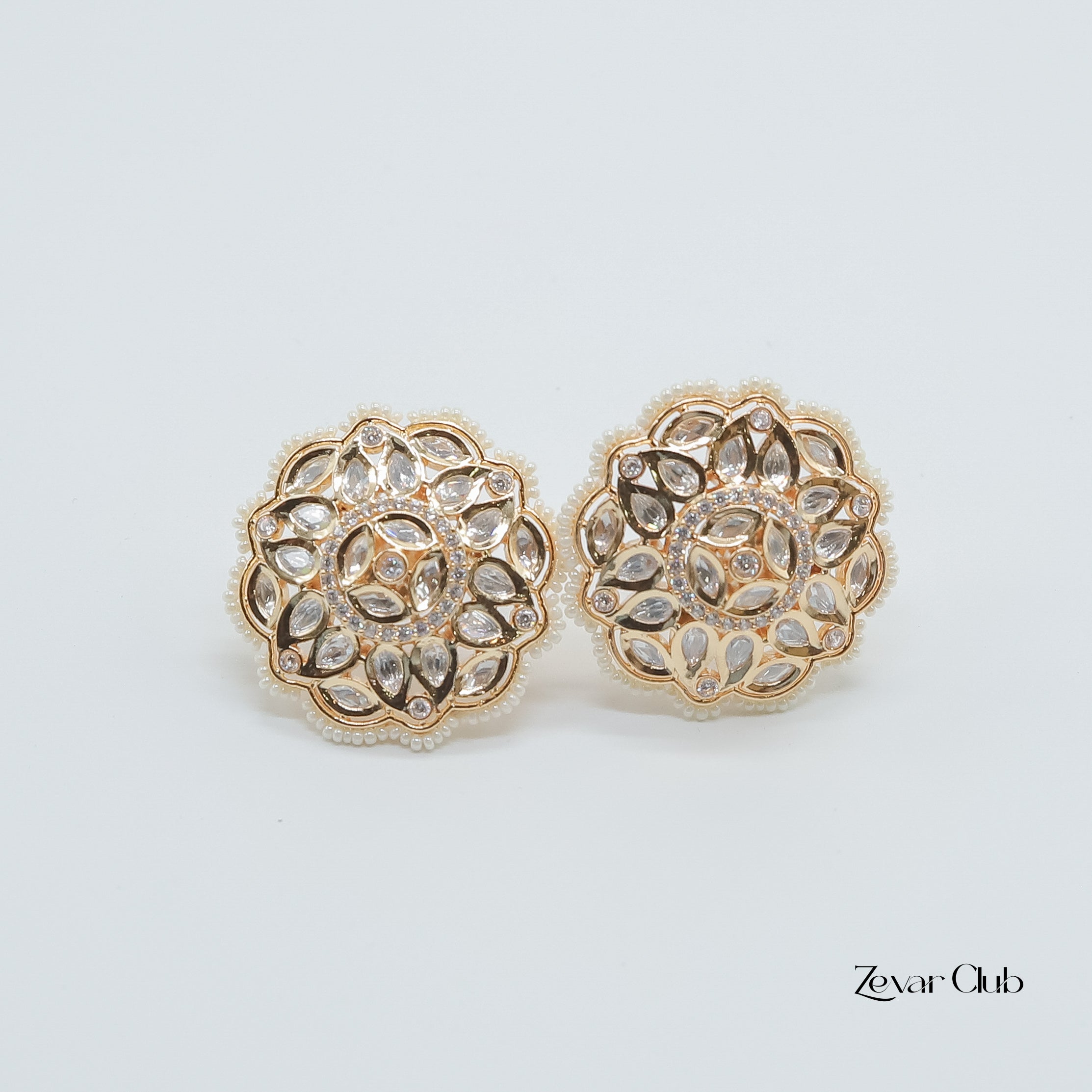 Zevar Club Statement Kundan Studs