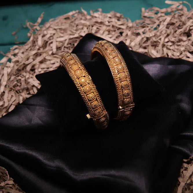 Zevar Club 14K Gold Plated Rajwada Gini Bangles