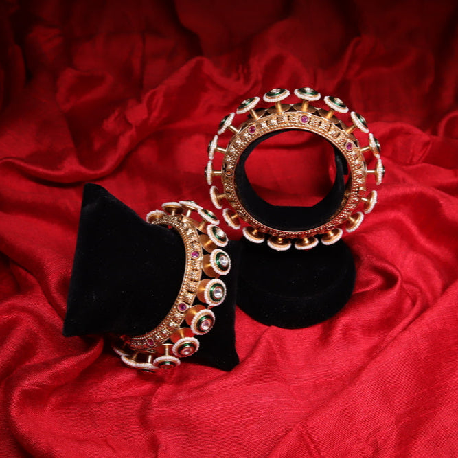Rajasthan Royals Bangles in Fine Pearls - Set of 2