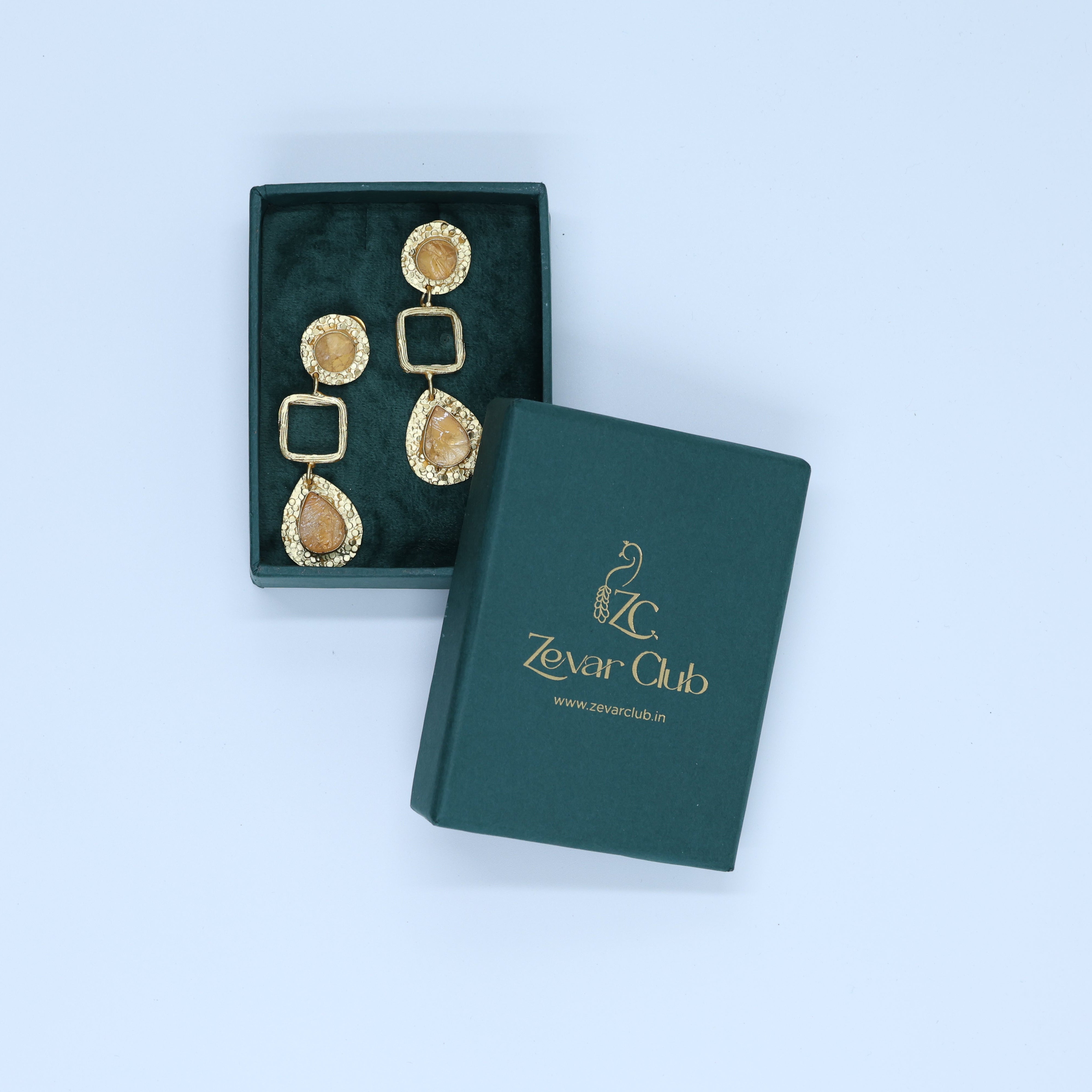 Uncut Stones Cocktail Dangles