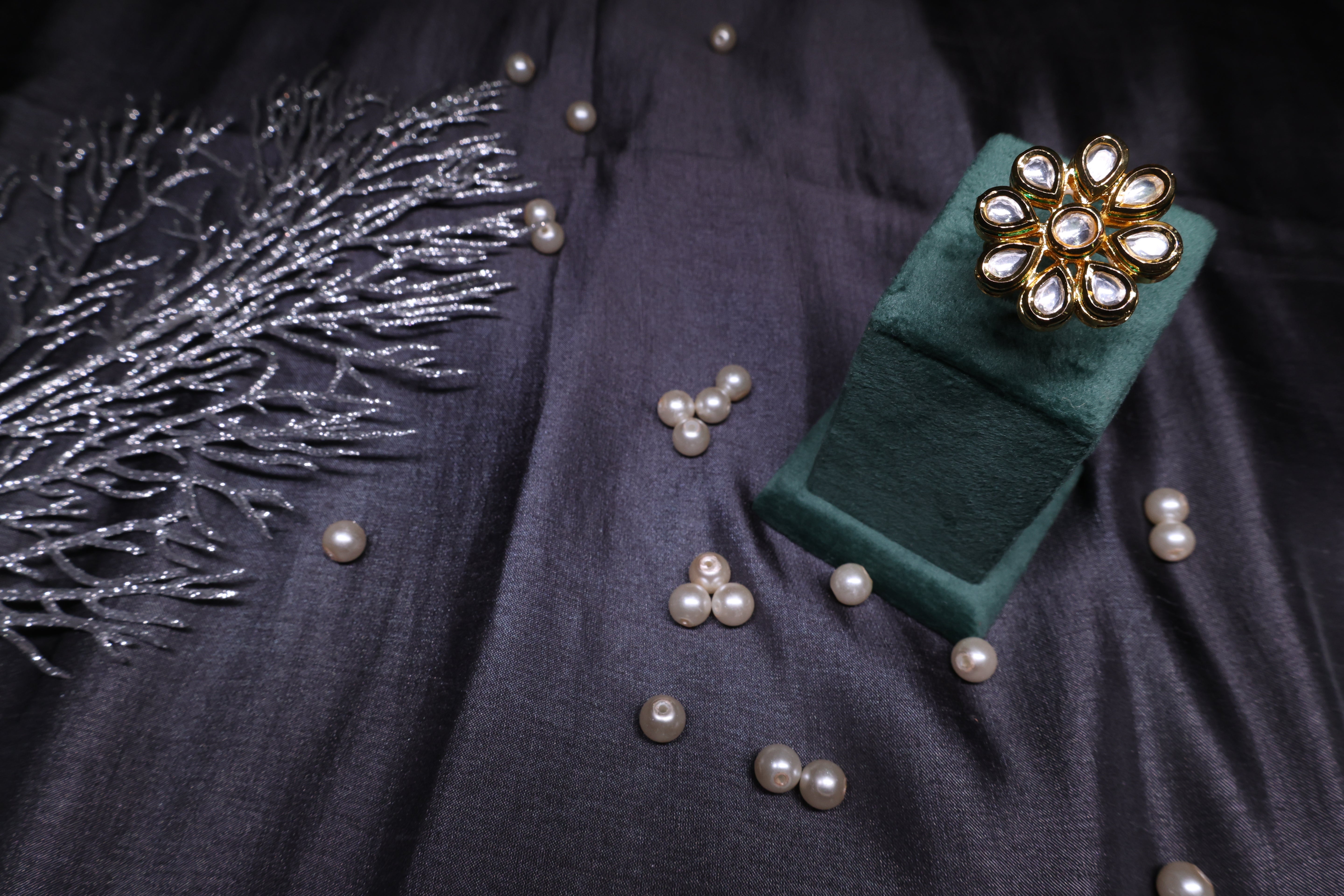 Kundan Adjustable Ring