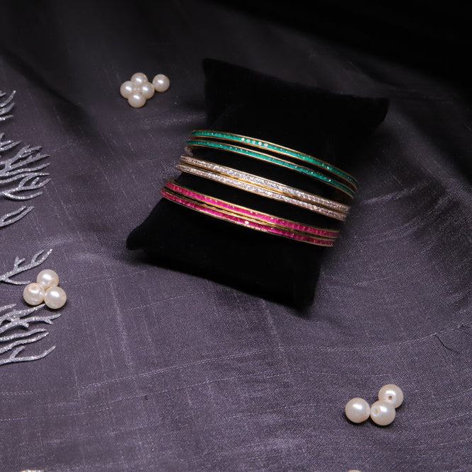 Vibrant Multi-Colour Bangles, Set of 6