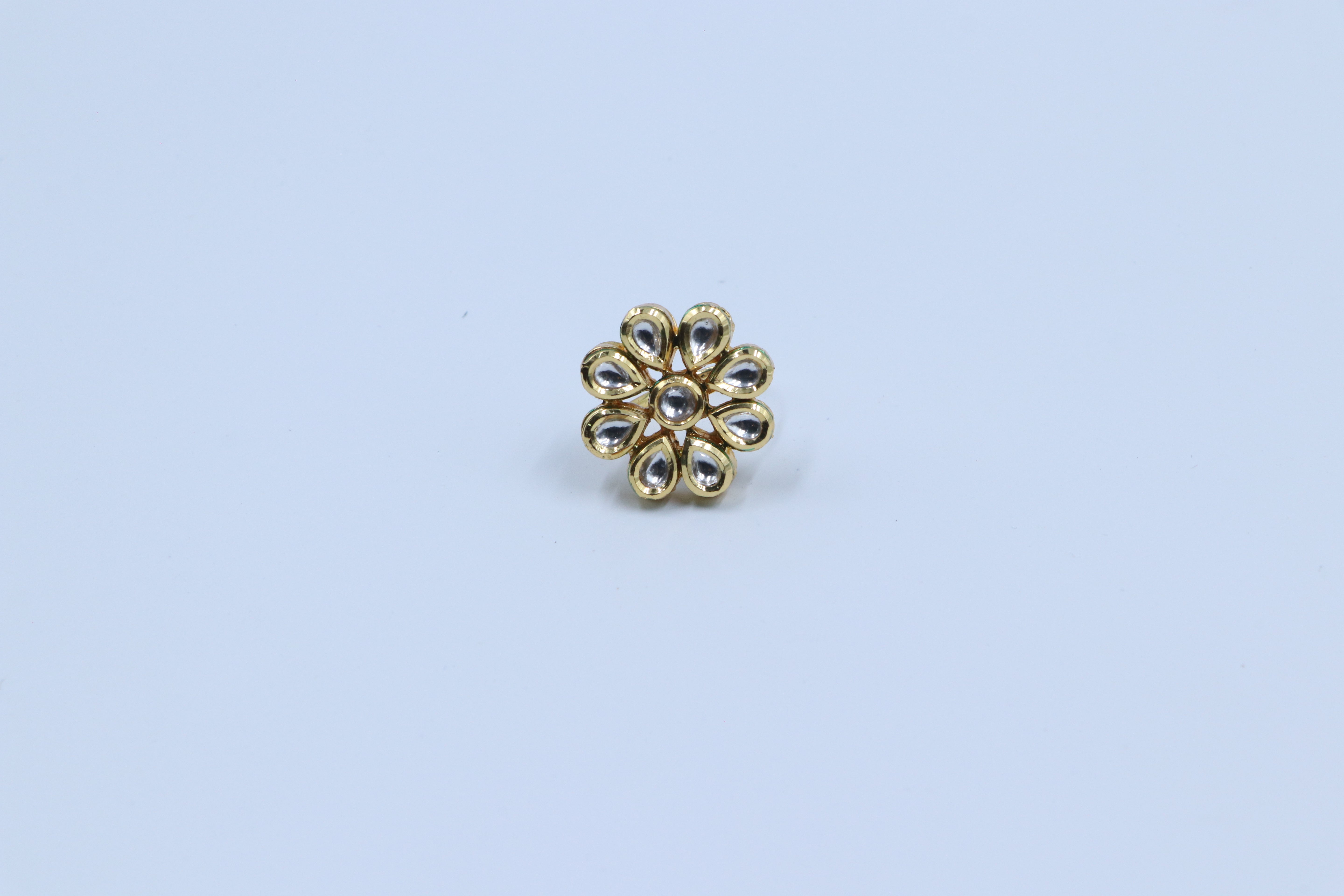 Kundan Adjustable Ring