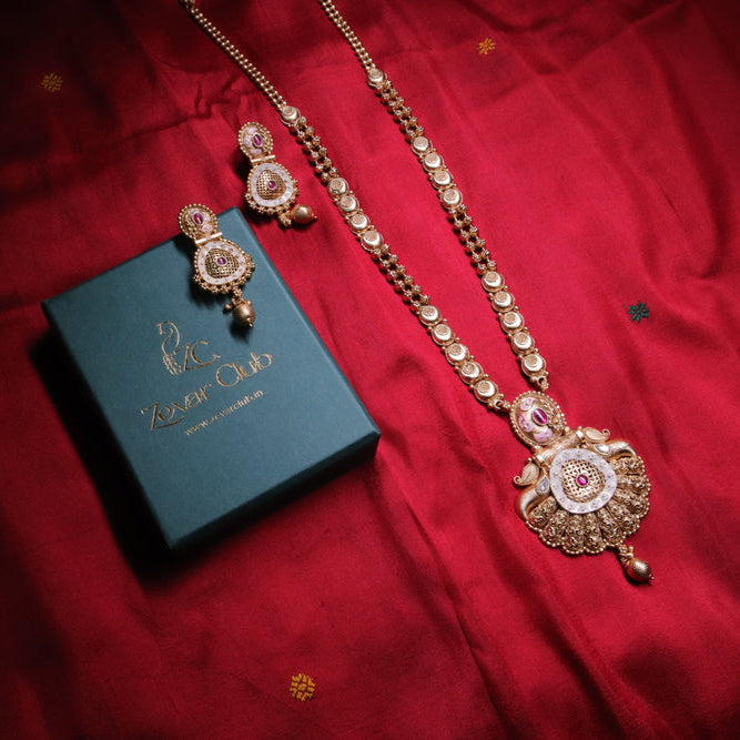 Pretty Pink Long Set in Meena Handicraft