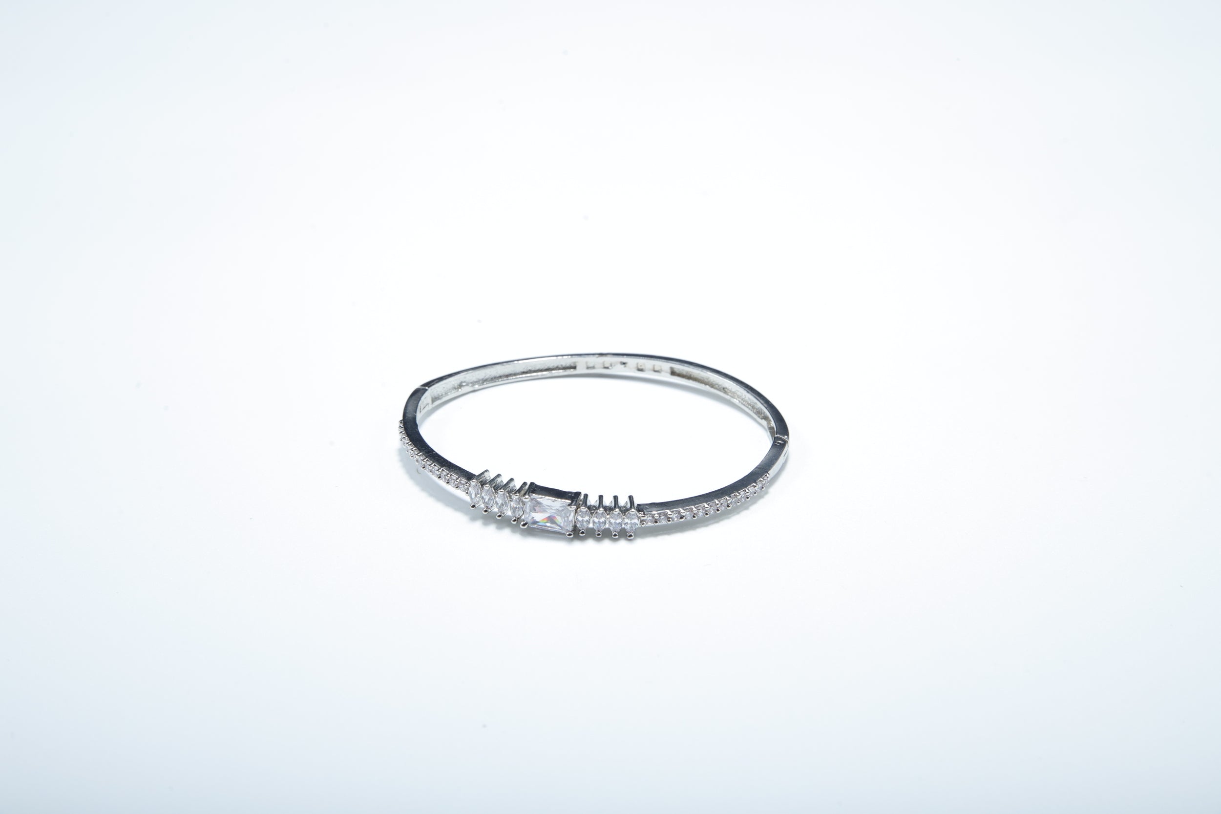Stylish Silver Diamond Bracelet