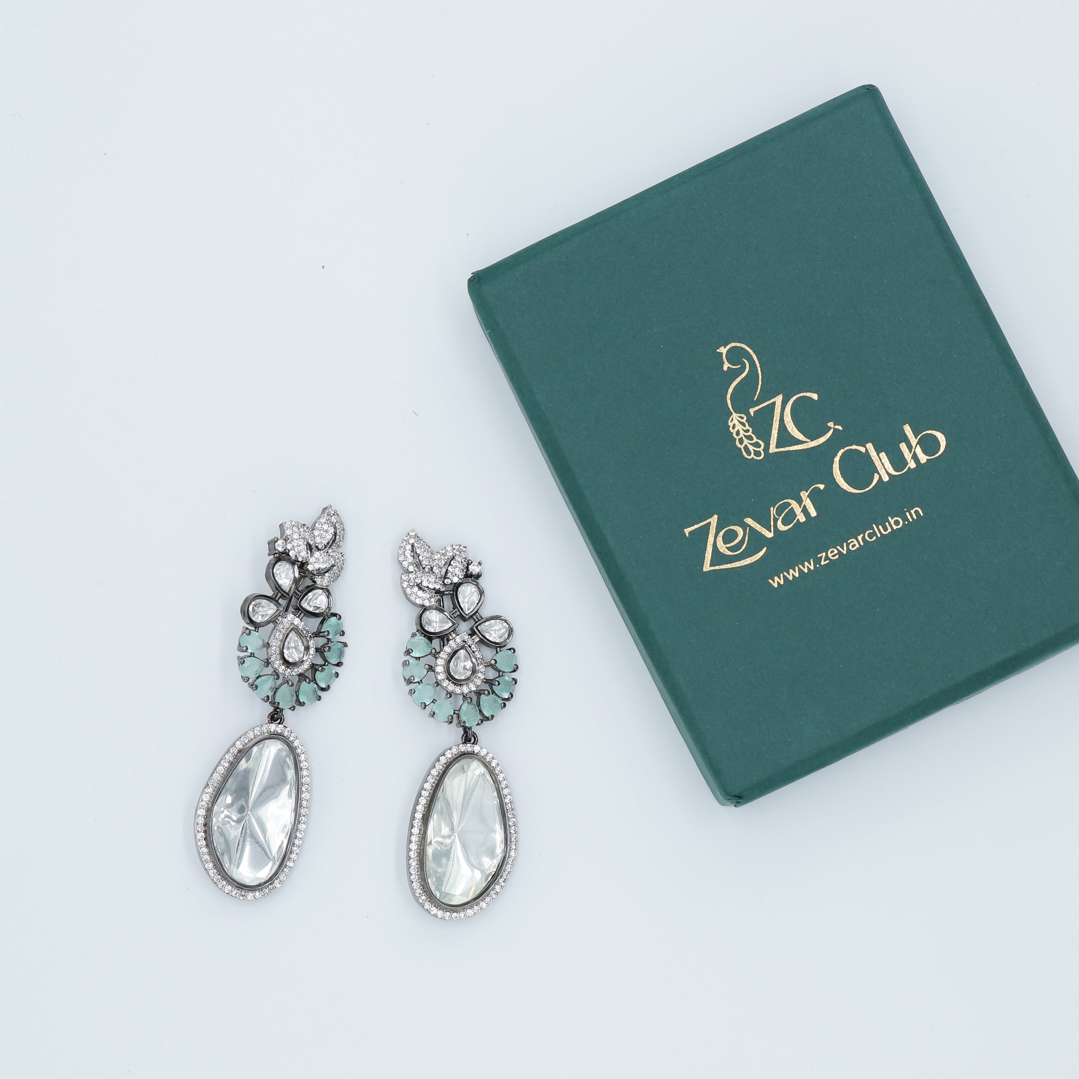 Zevar Club Cocktail Gala Diamond Drop Earrings