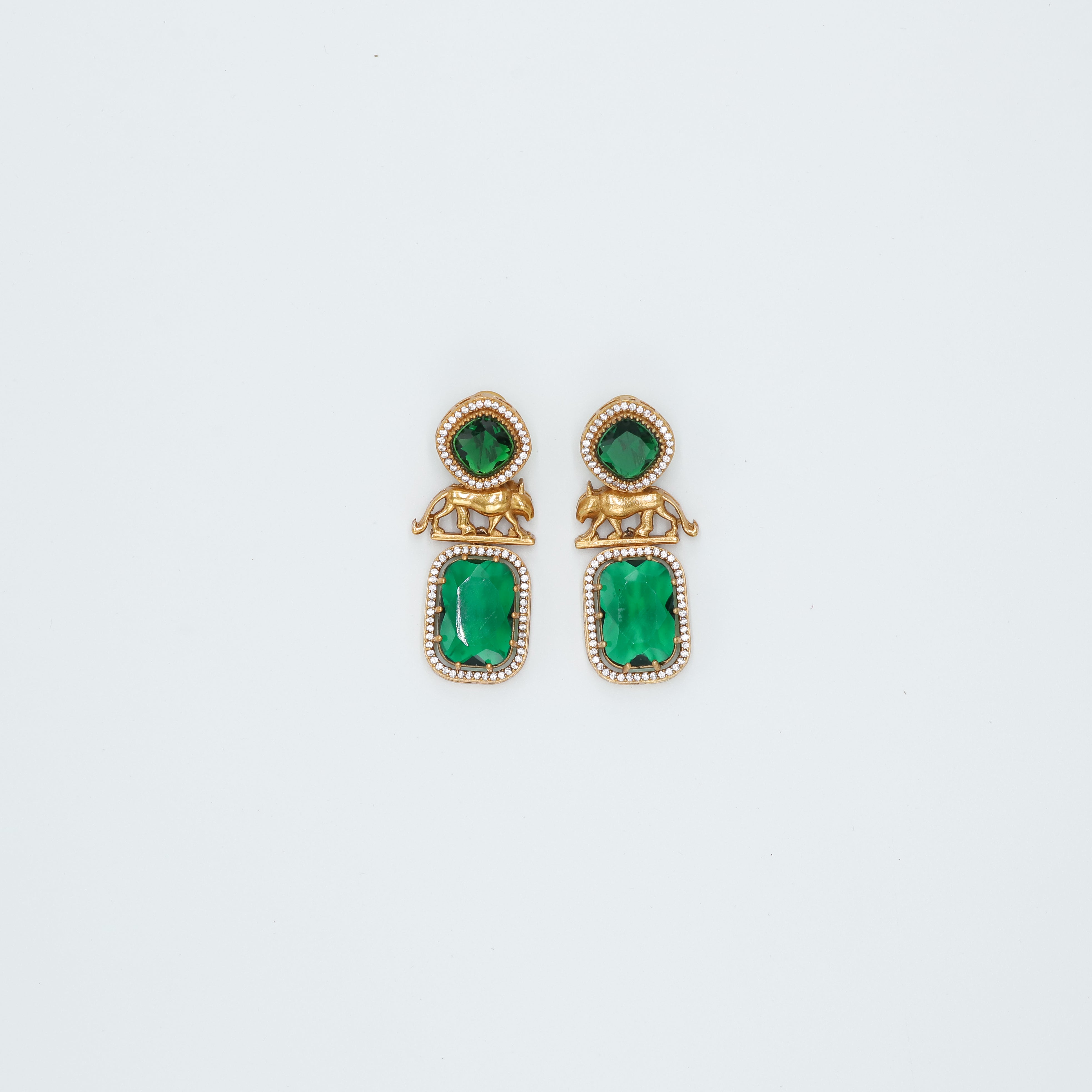 Zevar Club Sabyasachi Inspired Lion Motif Edgy Earrings