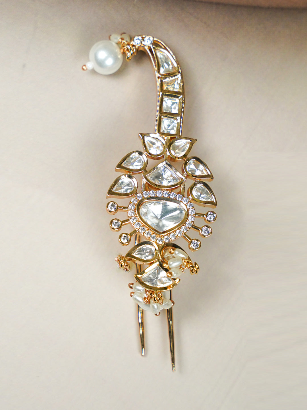 Zevar Club Light Green & White Multi-Strand Glossy Beads Handcrafted Luxury Necklace