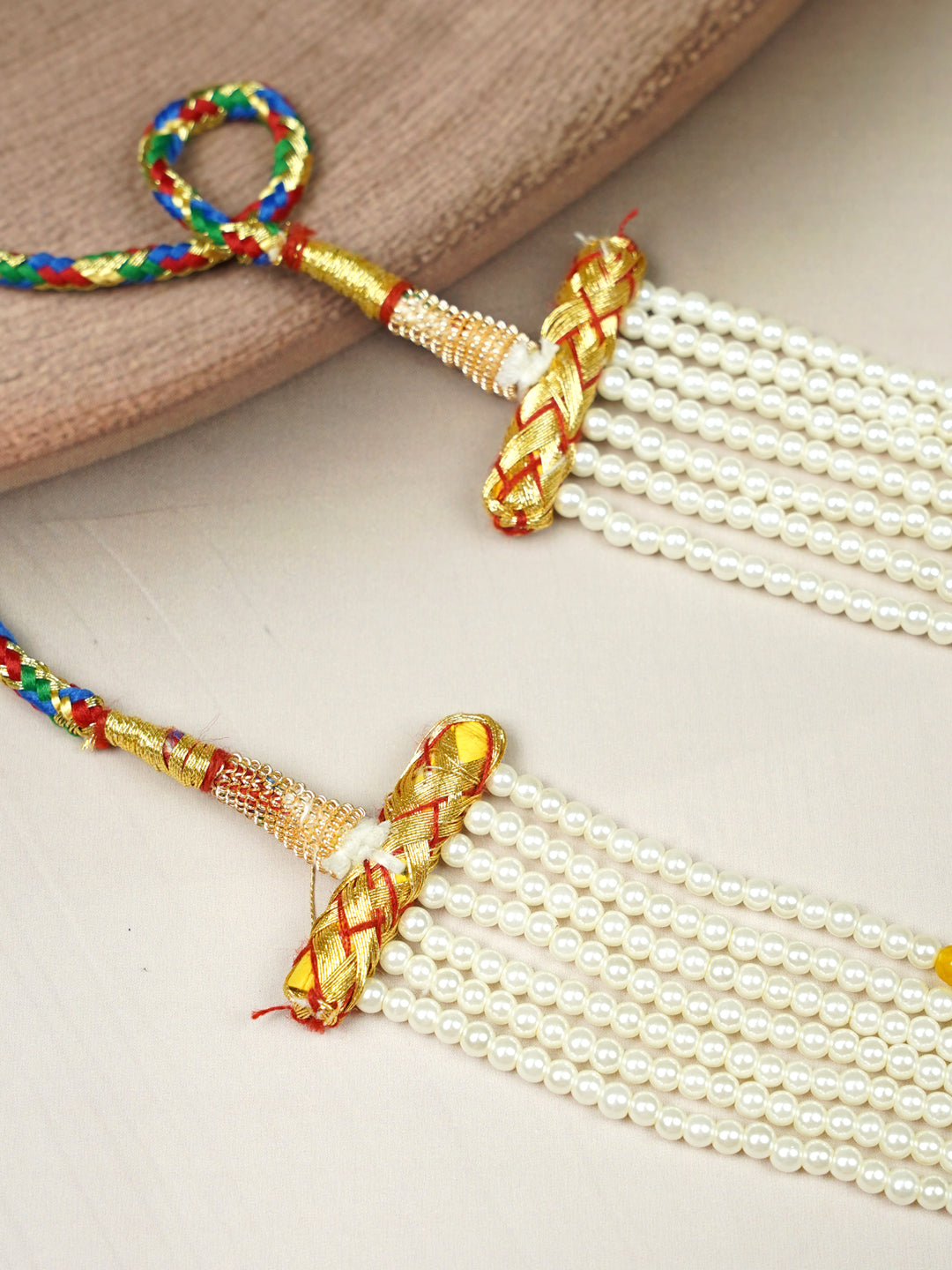 Zevar Club Seven Layered Fine Pearls Semi Precious Necklace