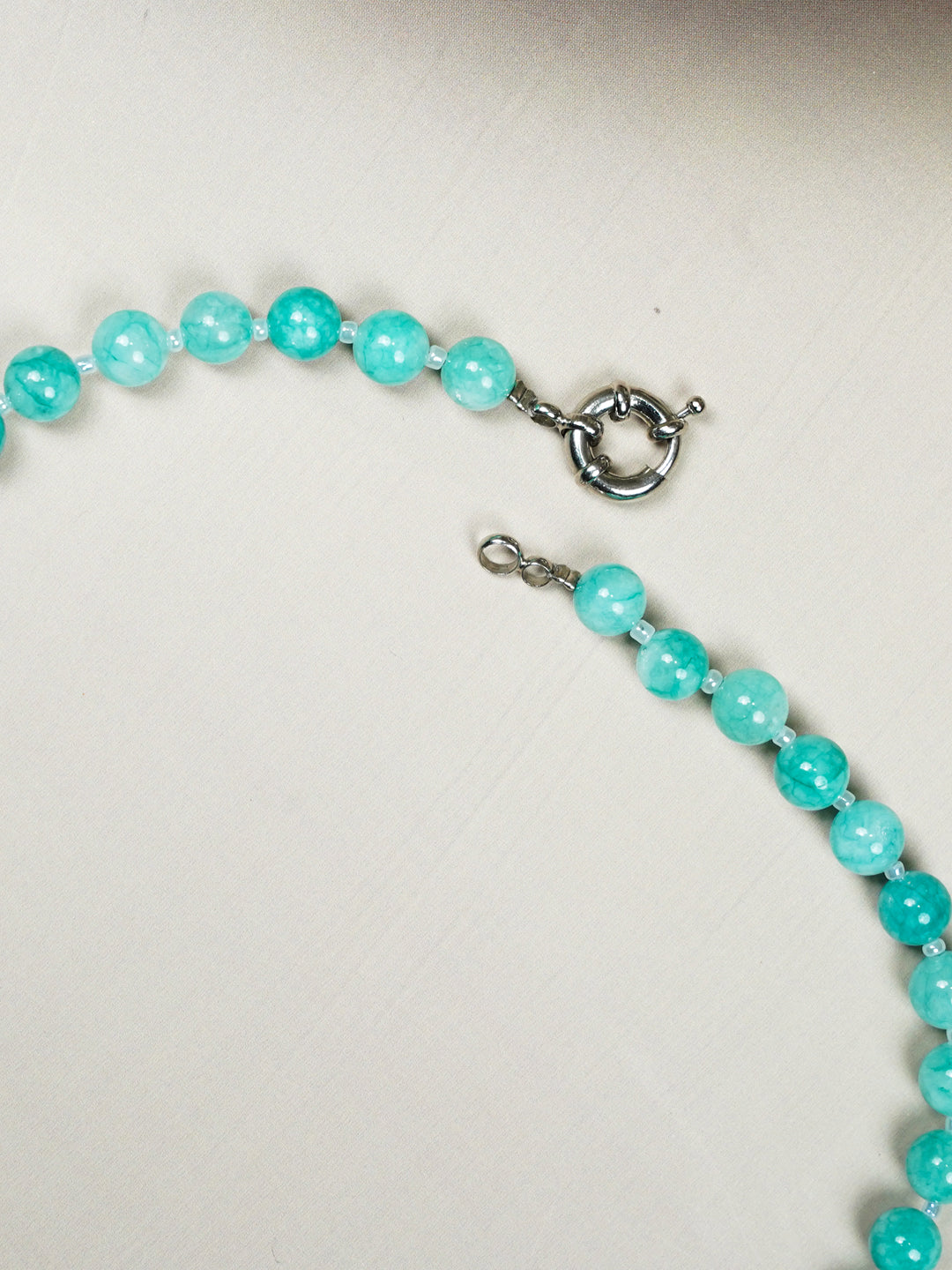 Zevar Club Yellow, Aqua Blue Semi Precious Gemstone Cluster Beaded Handcrafted Designer Statement Necklace