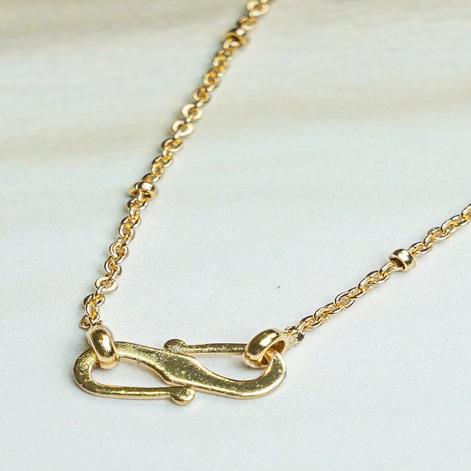 Zevar Club Women 22K Gold-Plated Cubic Zirconia Studded Angular Statement Pendant Necklace Set