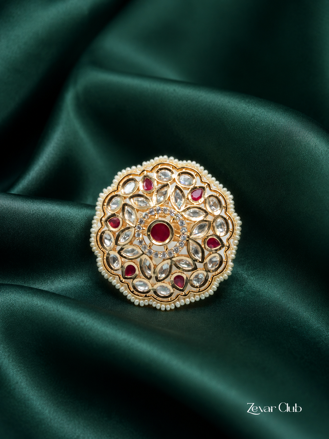 Zevar Club Statement Kundan Ring
