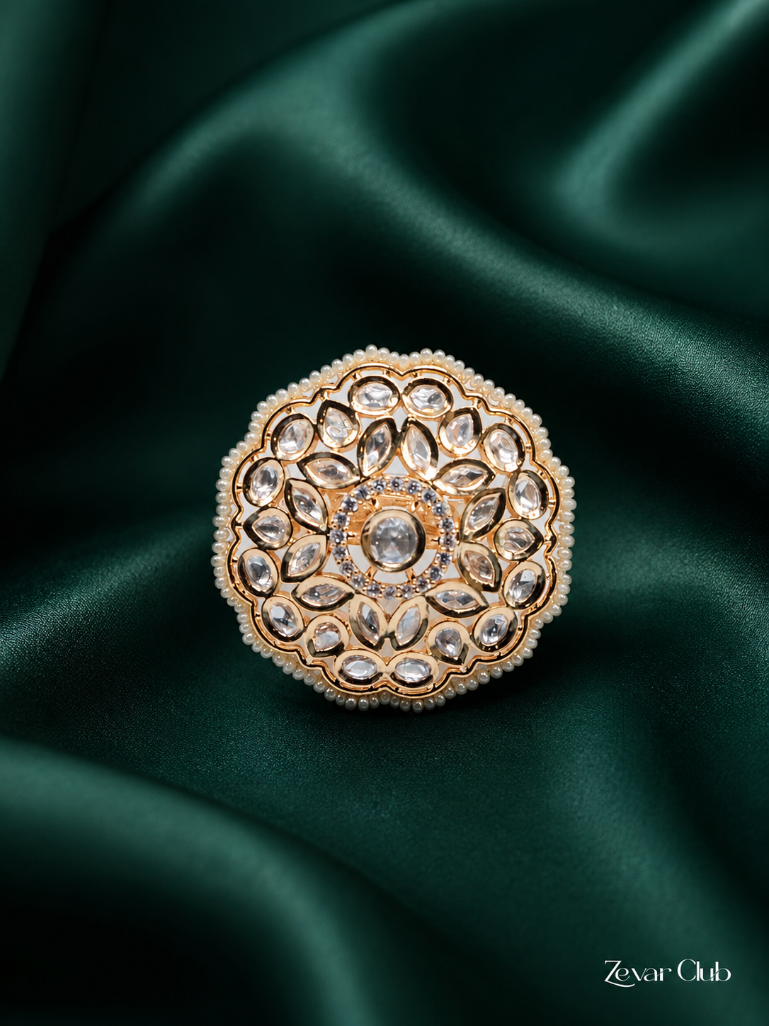 Zevar Club Statement Kundan Ring