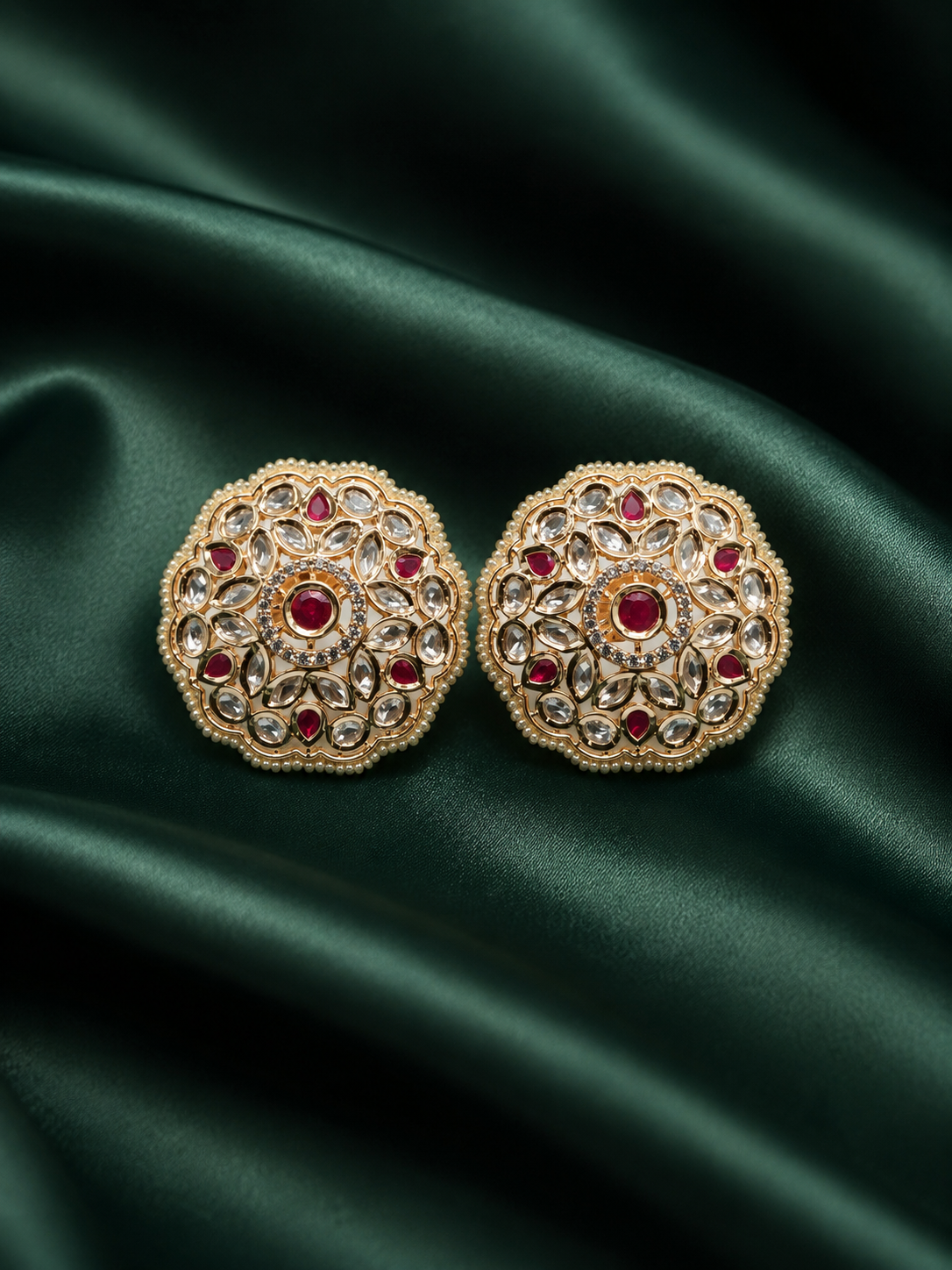 Zevar Club Evergreen Kundan Studs