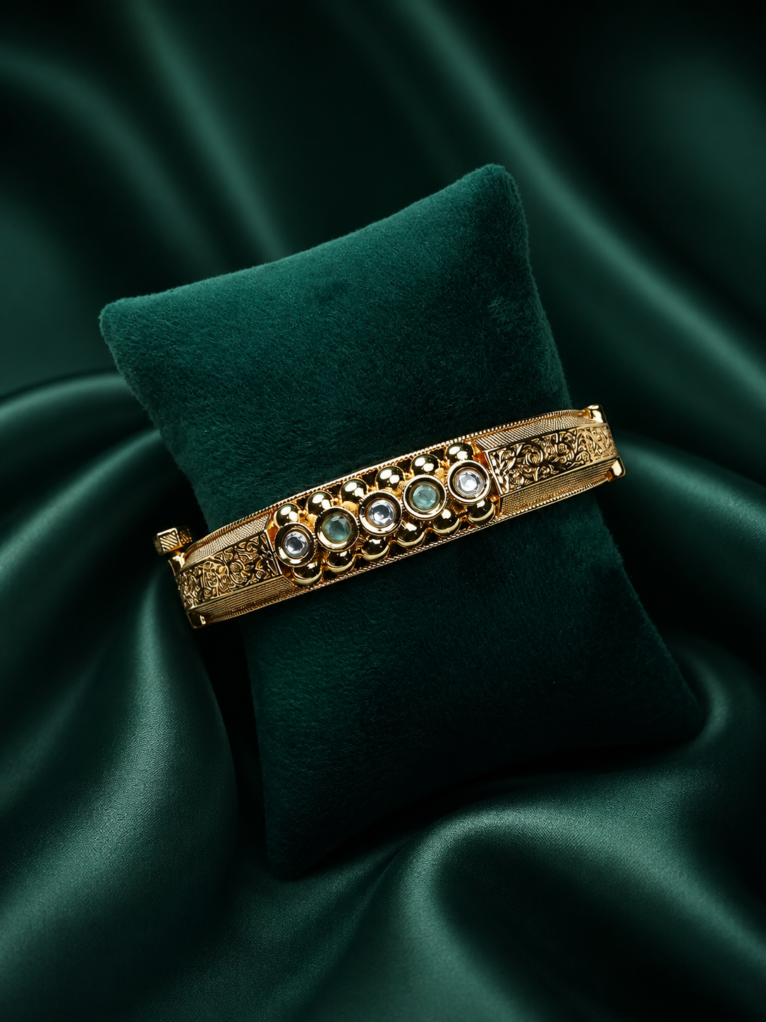 Mythili Two-in-One Antique Gold Bracelet