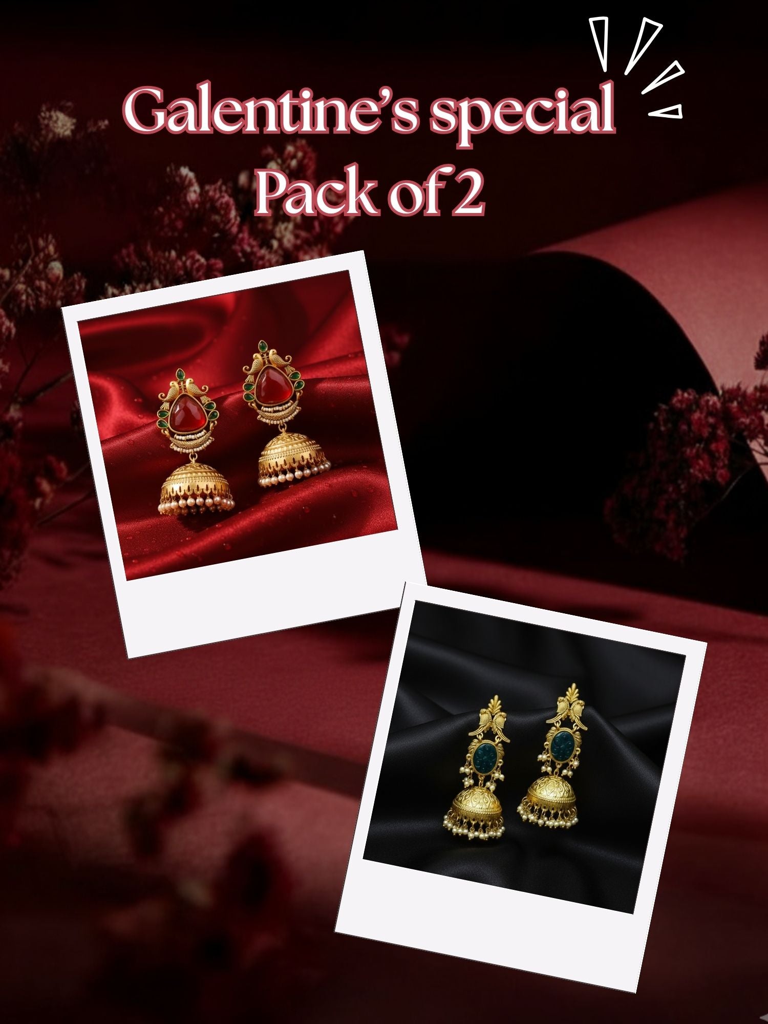 Diva – 6 | Valentine’s Day Gold Jhumki Earrings for Women | Zevar Club