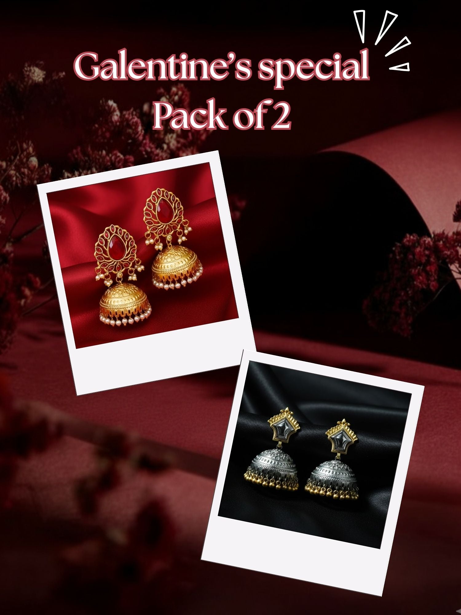 Diva – 7 | Valentine’s Day Gold Jhumki Earrings for Women | Zevar Club
