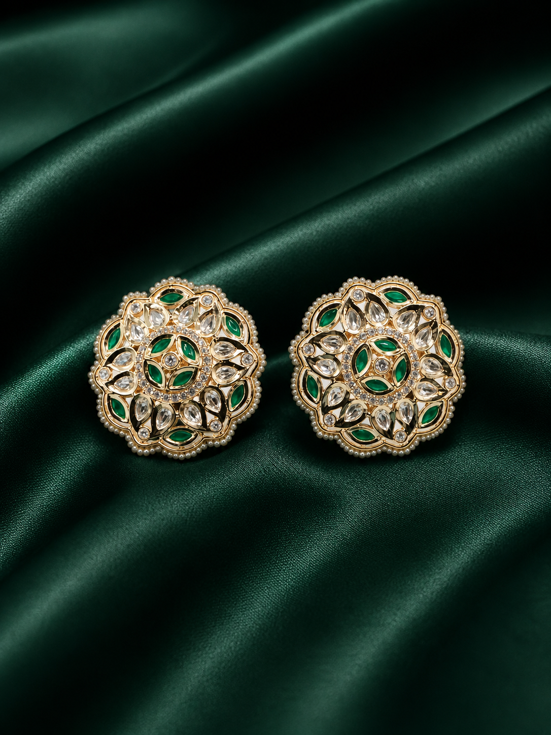 Zevar Club Statement Kundan Studs
