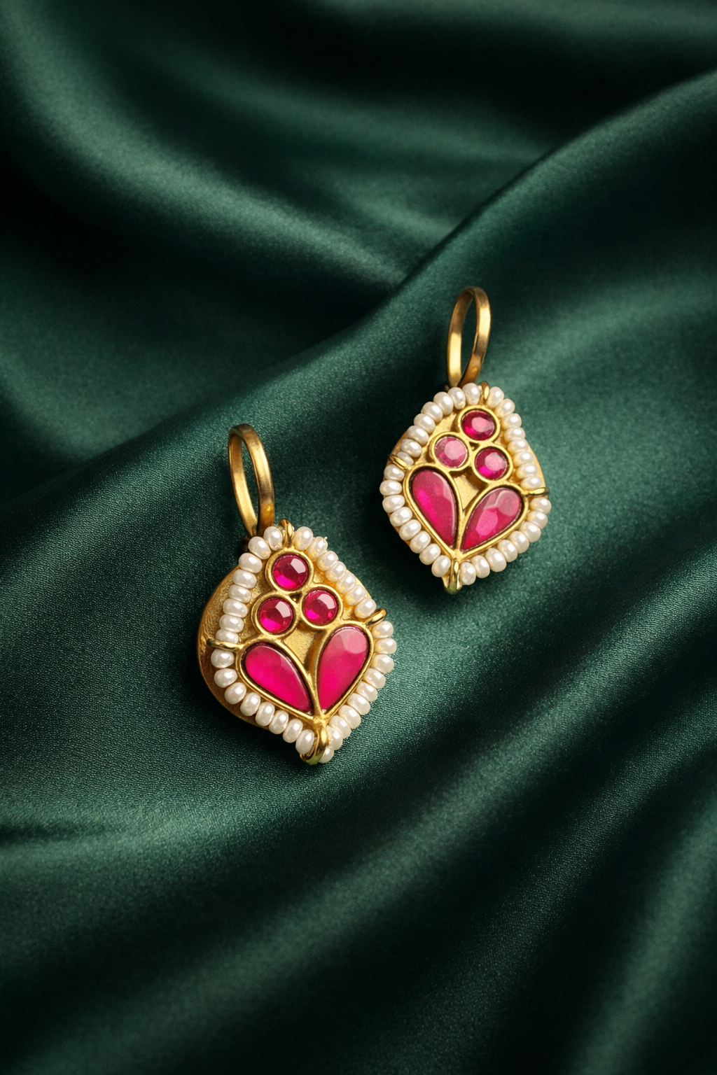 Festive Kundan Pearl  Ear Cuff Earrings