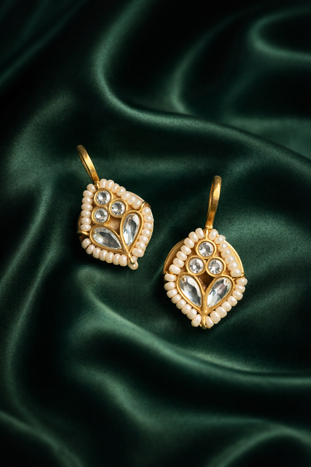 Festive Kundan Pearl  Ear Cuff Earrings