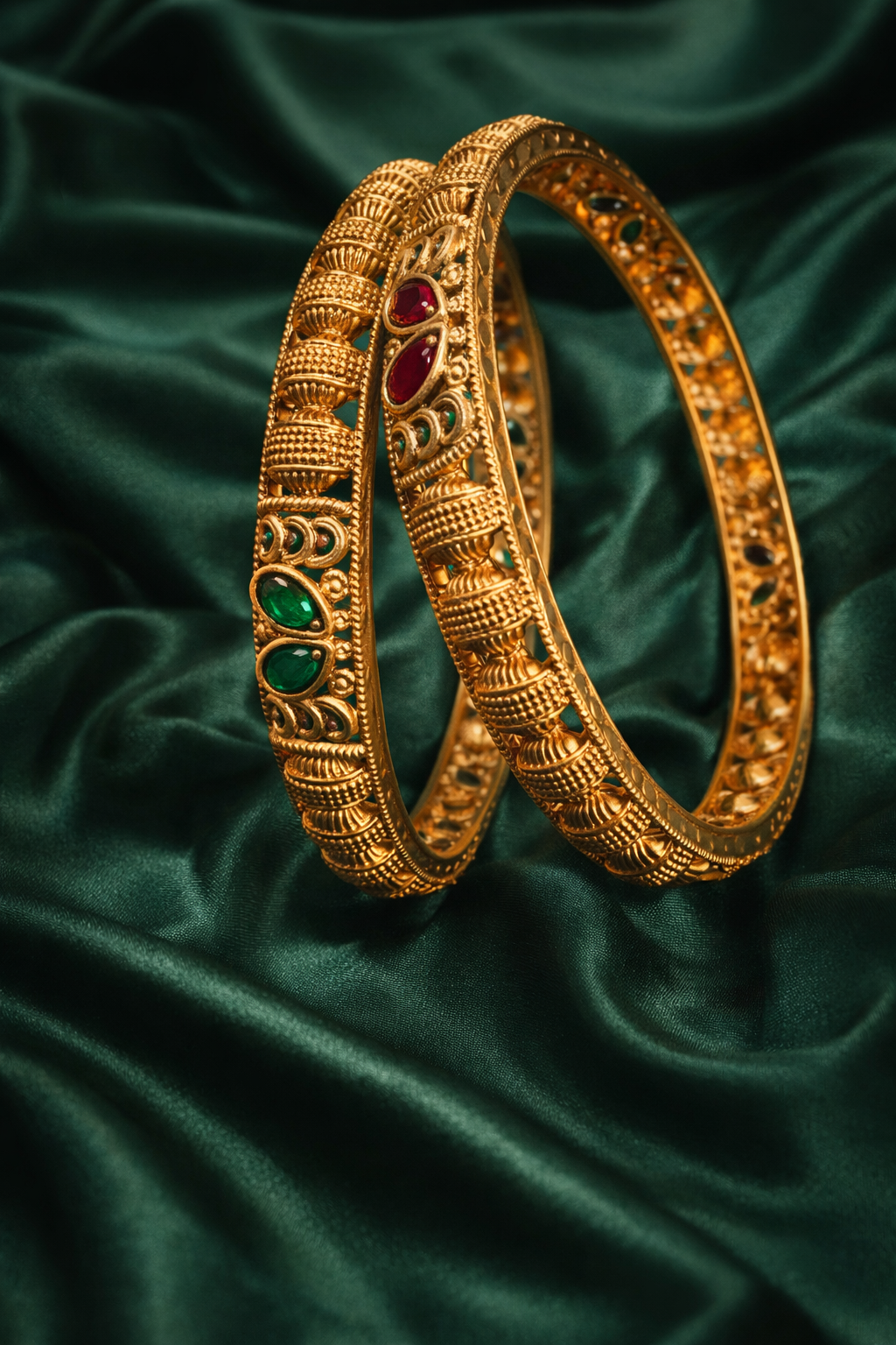 Festive Ready Set of 2 Gold Plated Bangles