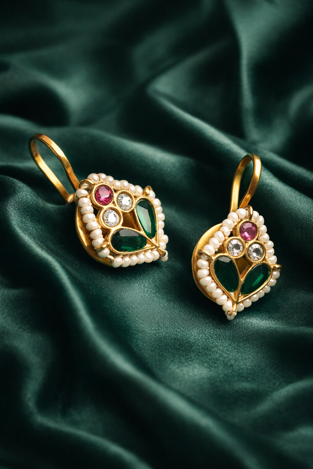 Festive Kundan Pearl  Ear Cuff Earrings