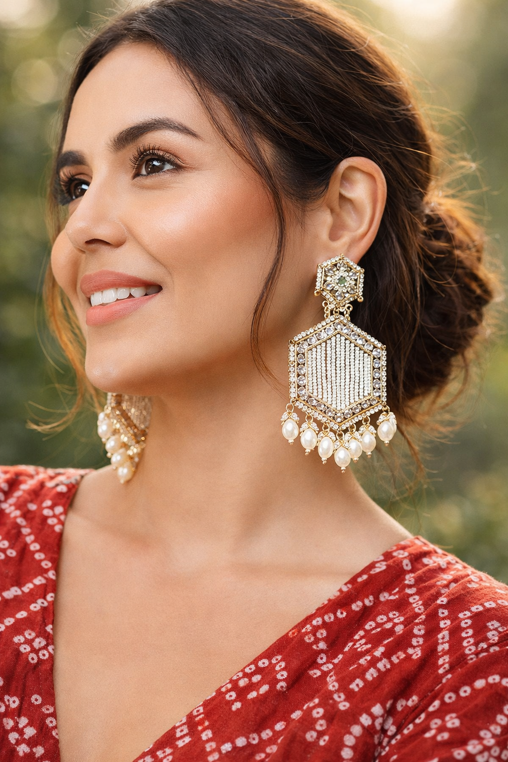 Celebration Wear Handcrafted Pearl Dangler Earrings