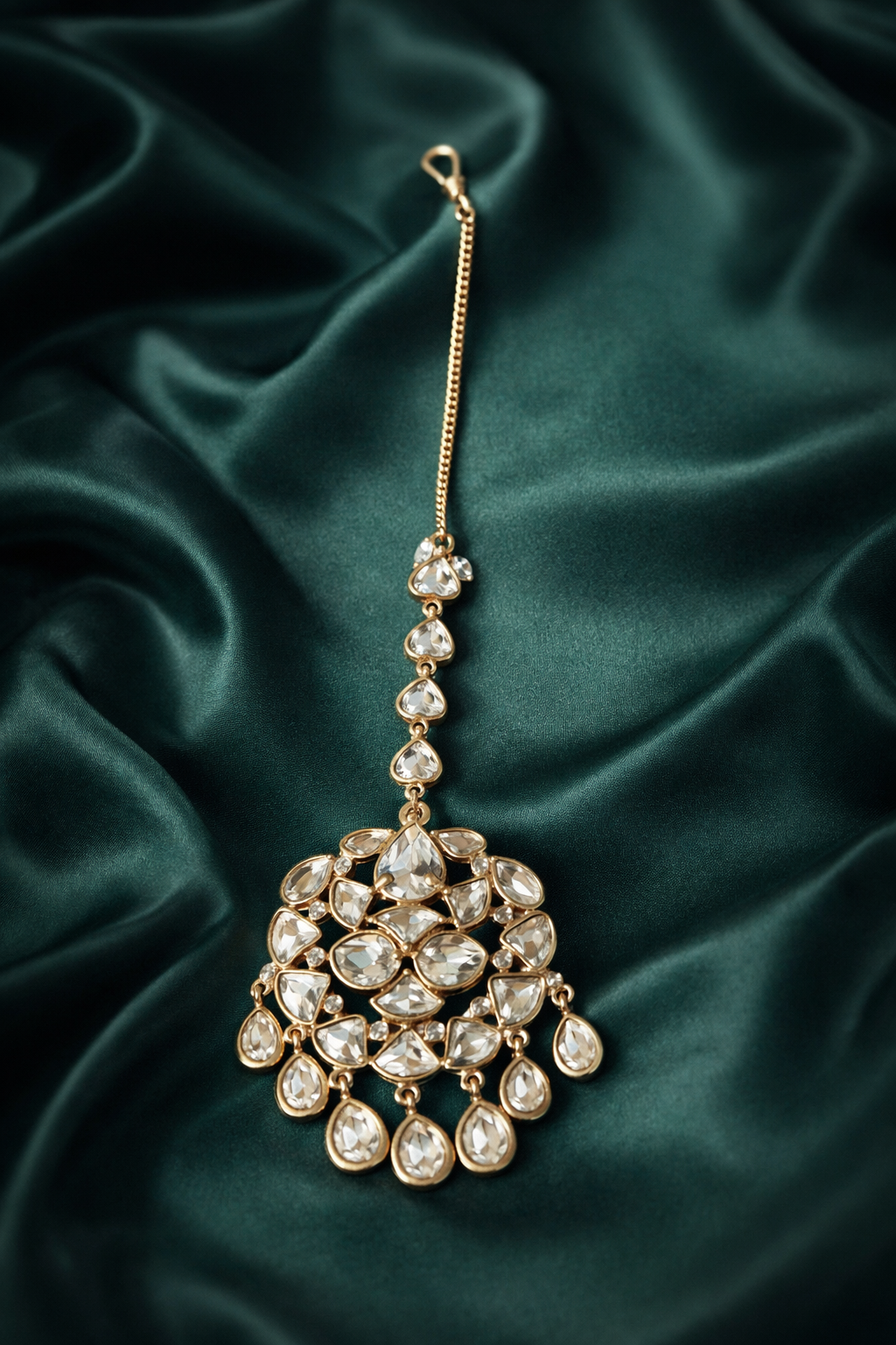 Zevar Club Gold Plated Statement Ivory Mangtika for Women