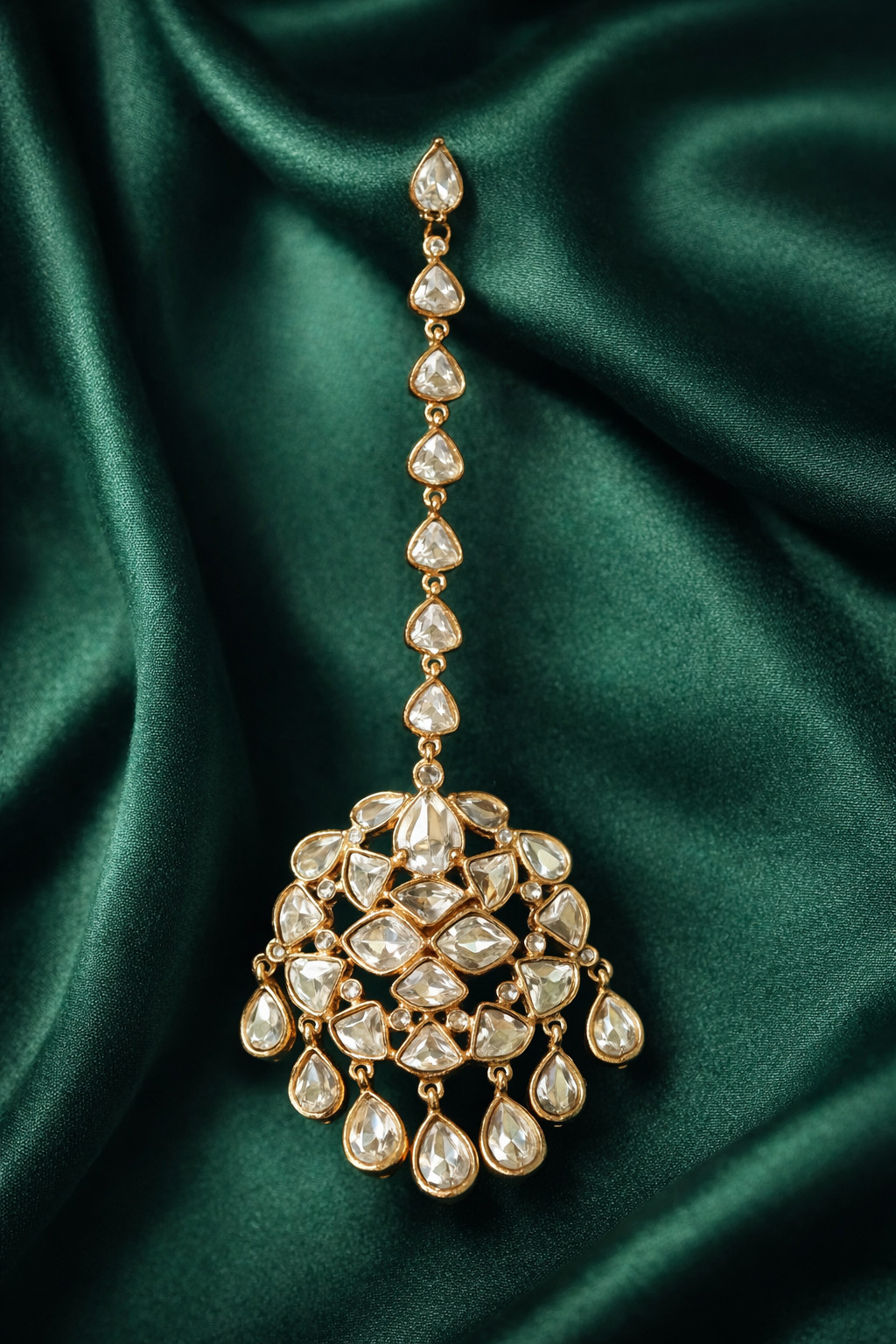 Zevar Club Gold Plated Statement Ivory Mangtika for Women