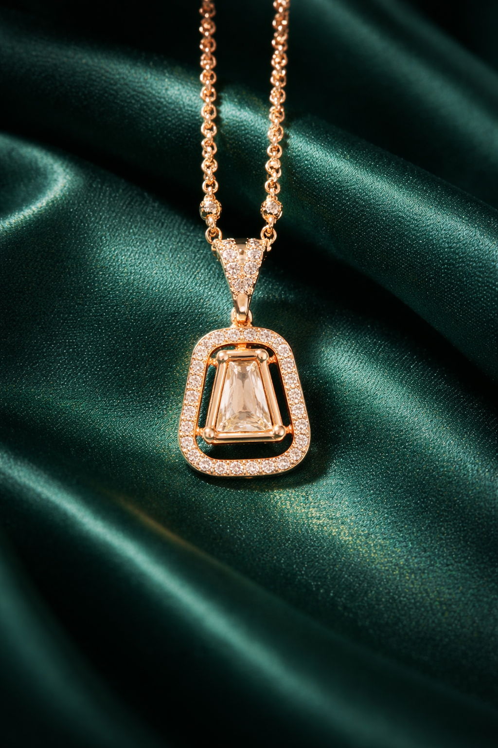 Zevar Club Gold Plated Dainty Pendant Set for Women