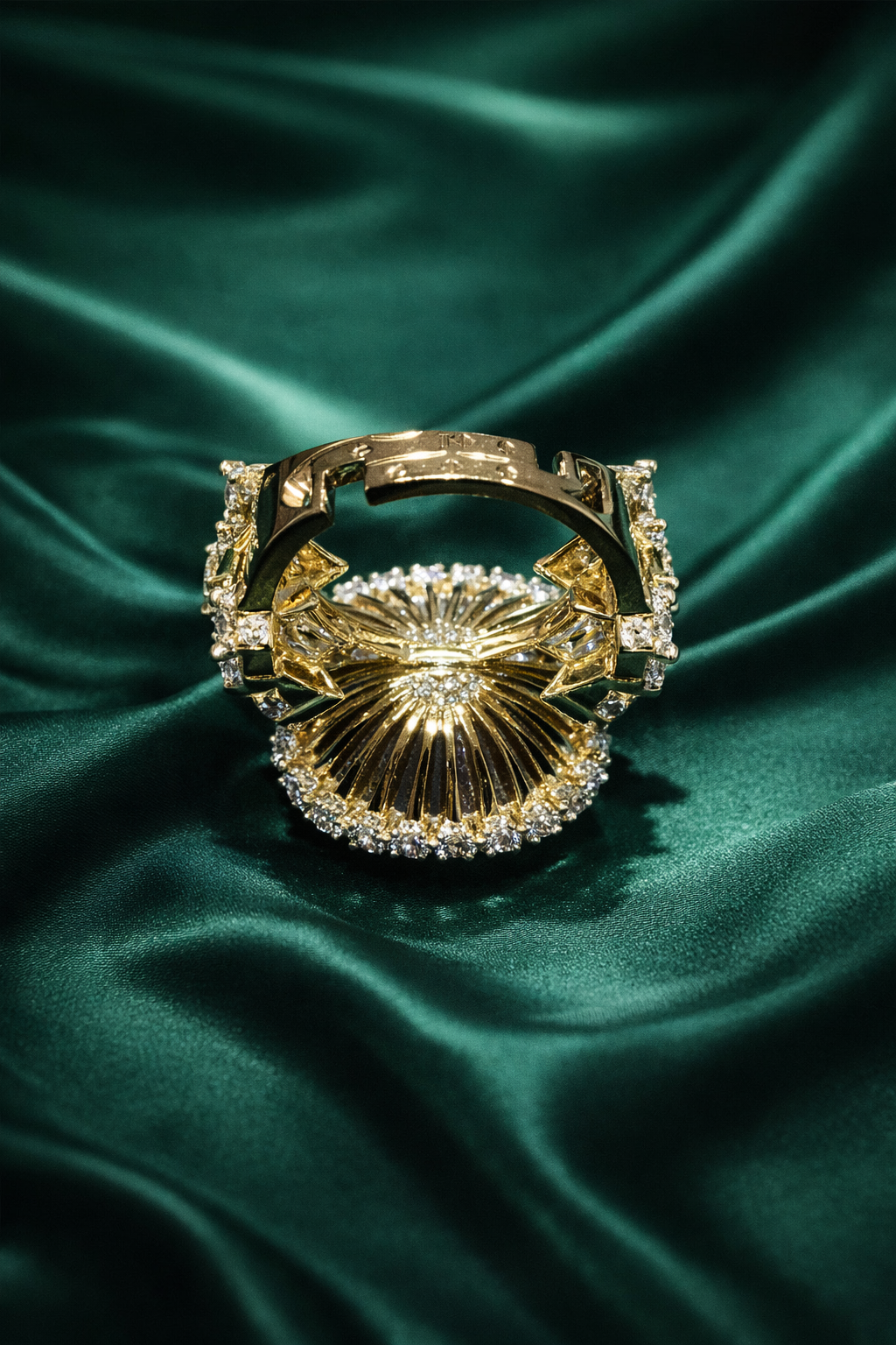 Zevar Club Ruby Red Gold & Silver Statement Cocktail Ring