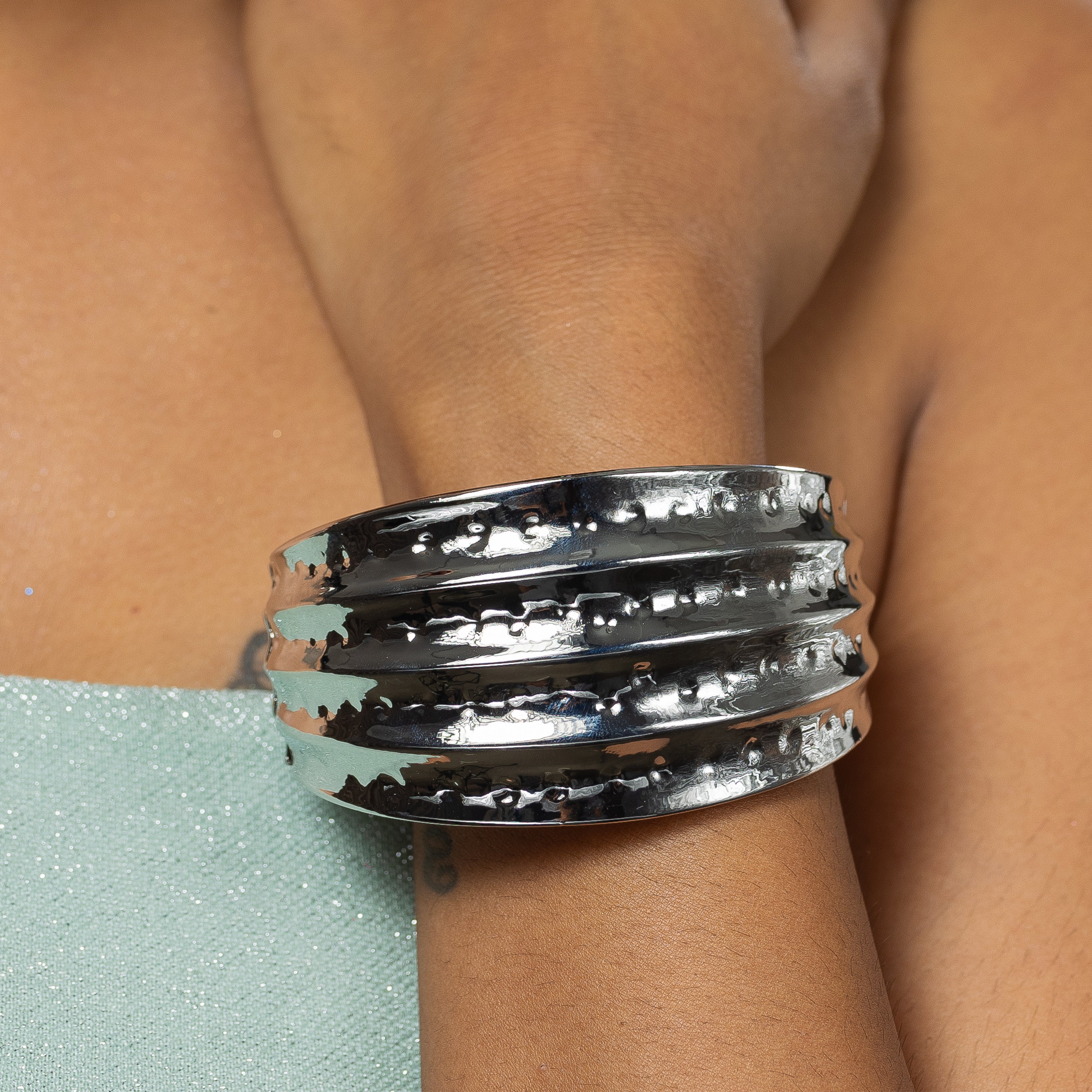 Zevar Club Elegant Glam Workwear Bracelet (Silver)