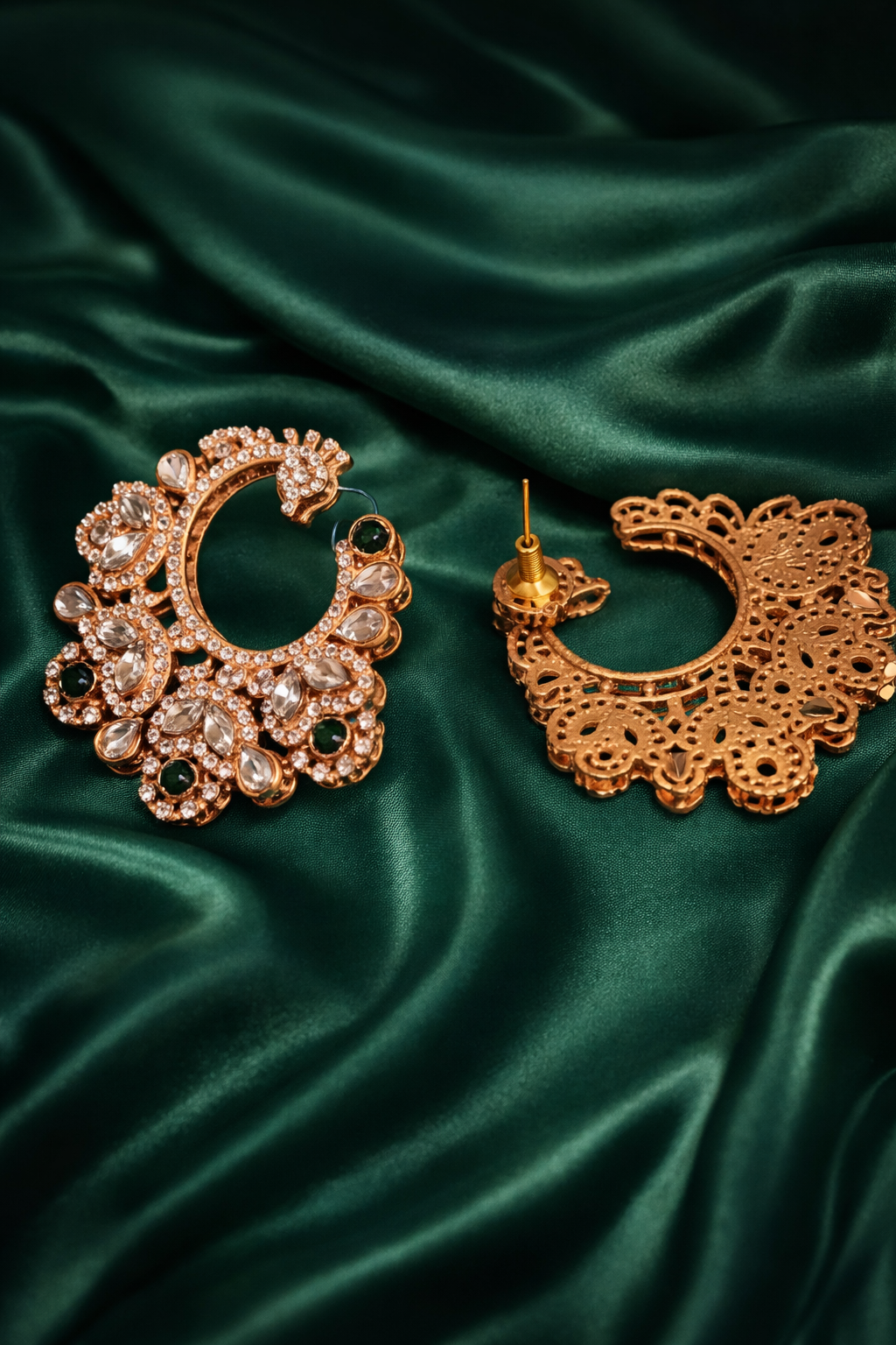 Luxe Statement American Diamond Stud Earrings