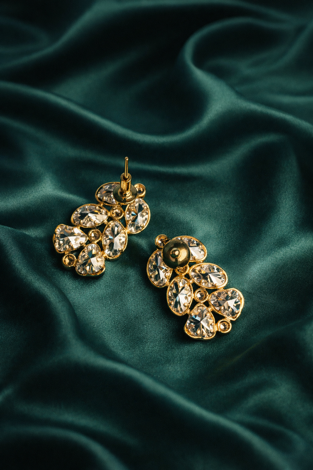 Modern Statement Cubic Zirconia Stud Earrings