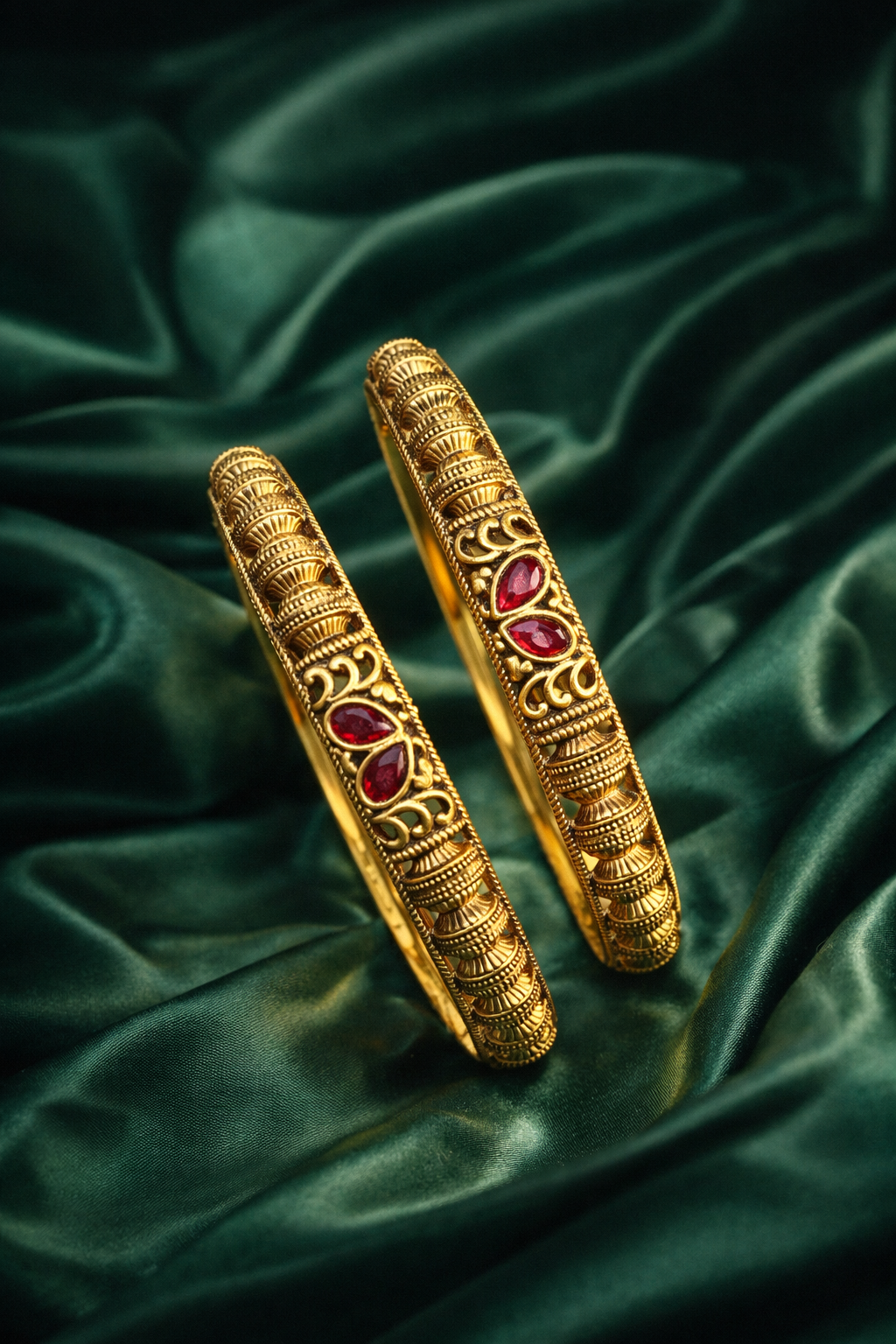 Festive Ready Set of 2 Gold Plated Bangles