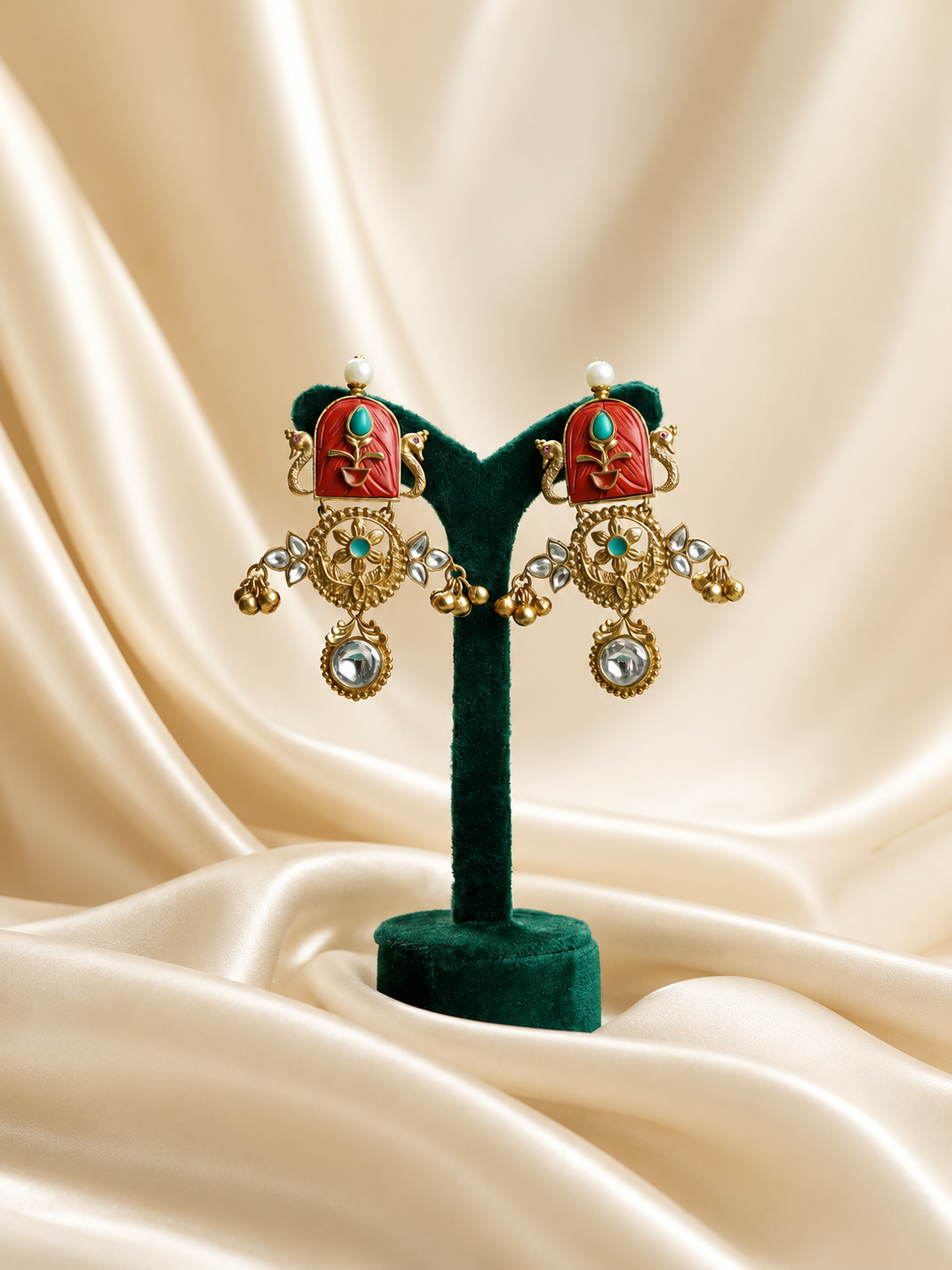 Antique Gold Handcrafted Traditional Earrings