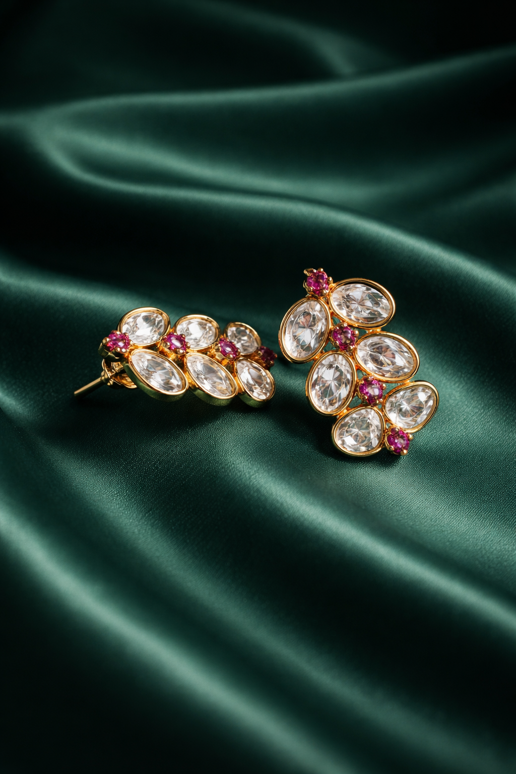 Modern Statement Cubic Zirconia Stud Earrings