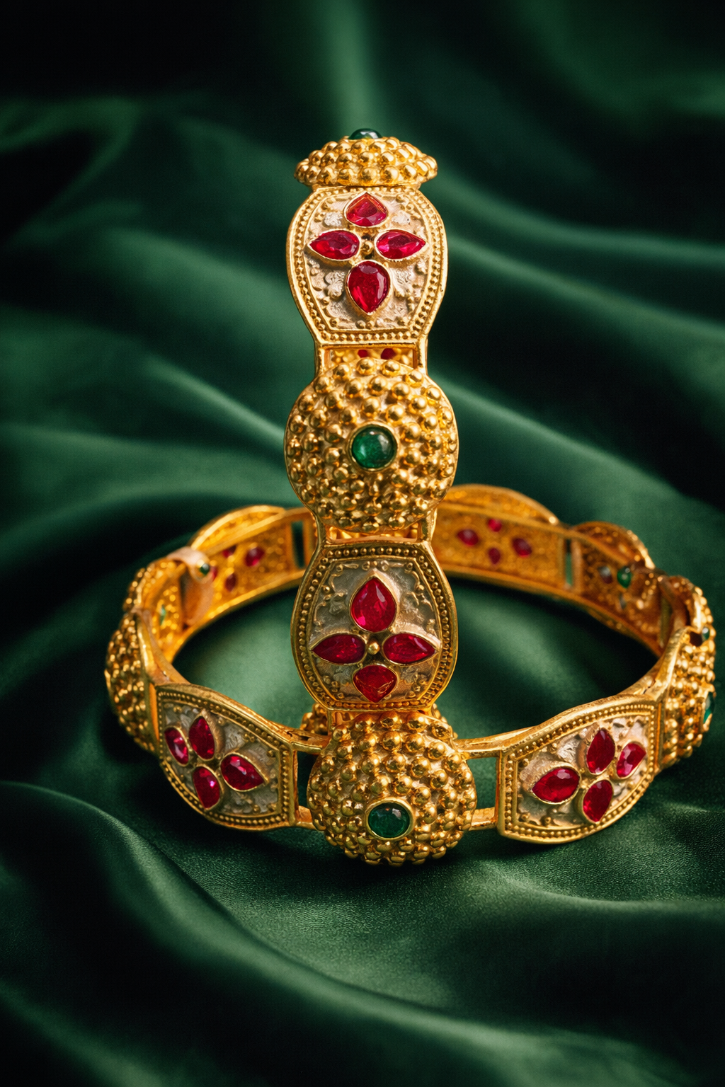 Heirloom Style Festive Set of 2 Gold Bangles