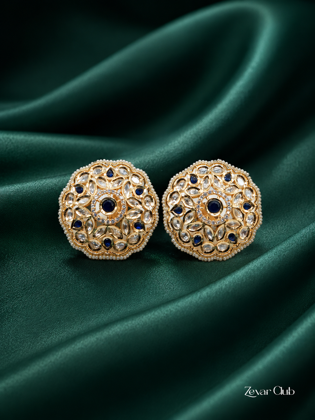 Zevar Club Evergreen Kundan Studs