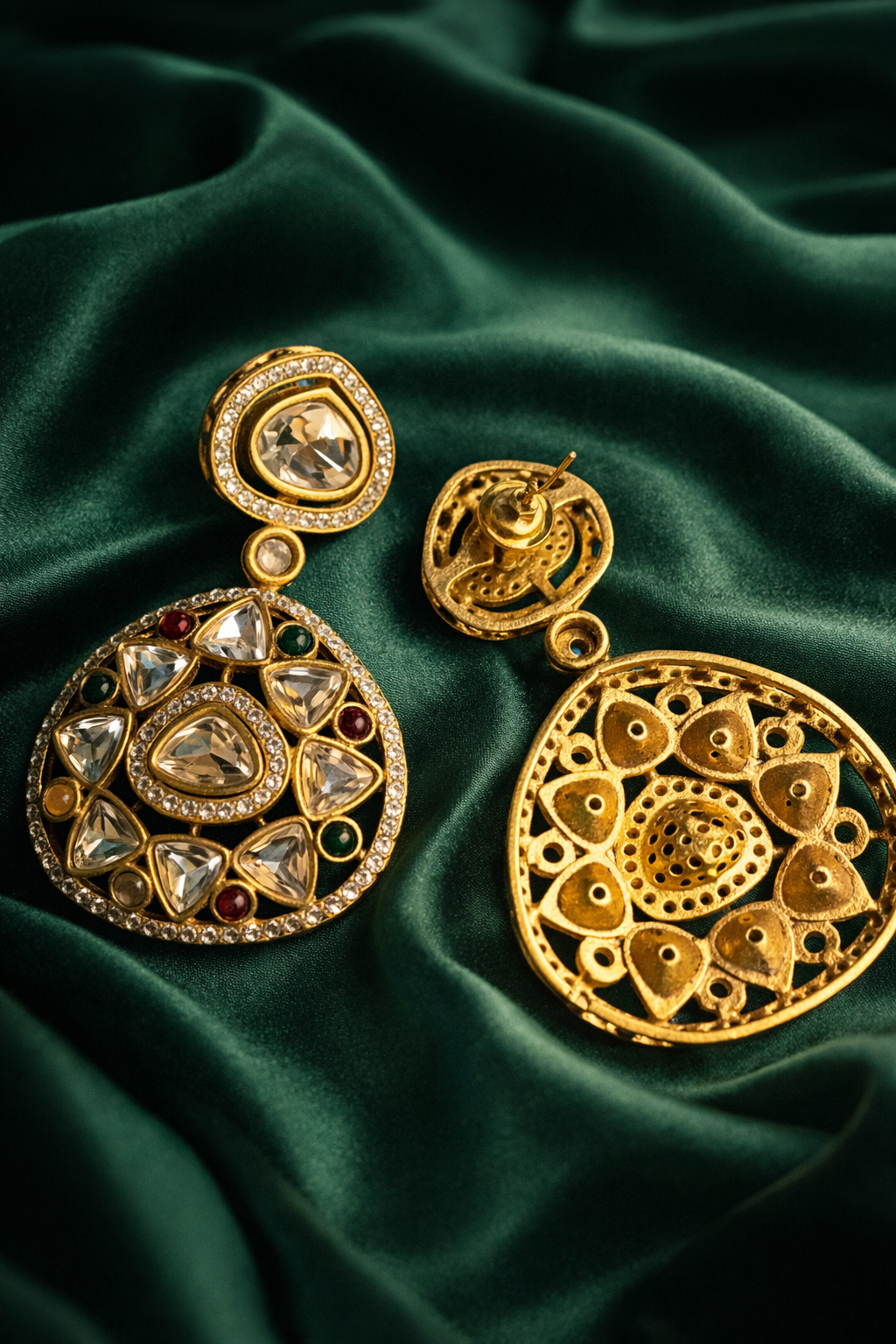 Festive Charm Multicolour Antique Drop Earrings