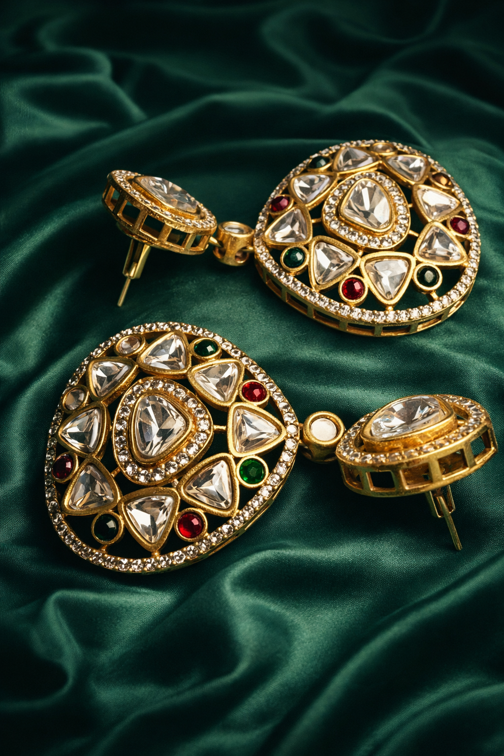 Festive Charm Multicolour Antique Drop Earrings