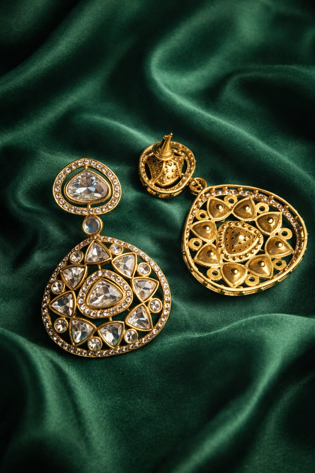 Antique Style Festive Zirconia Drop Earrings