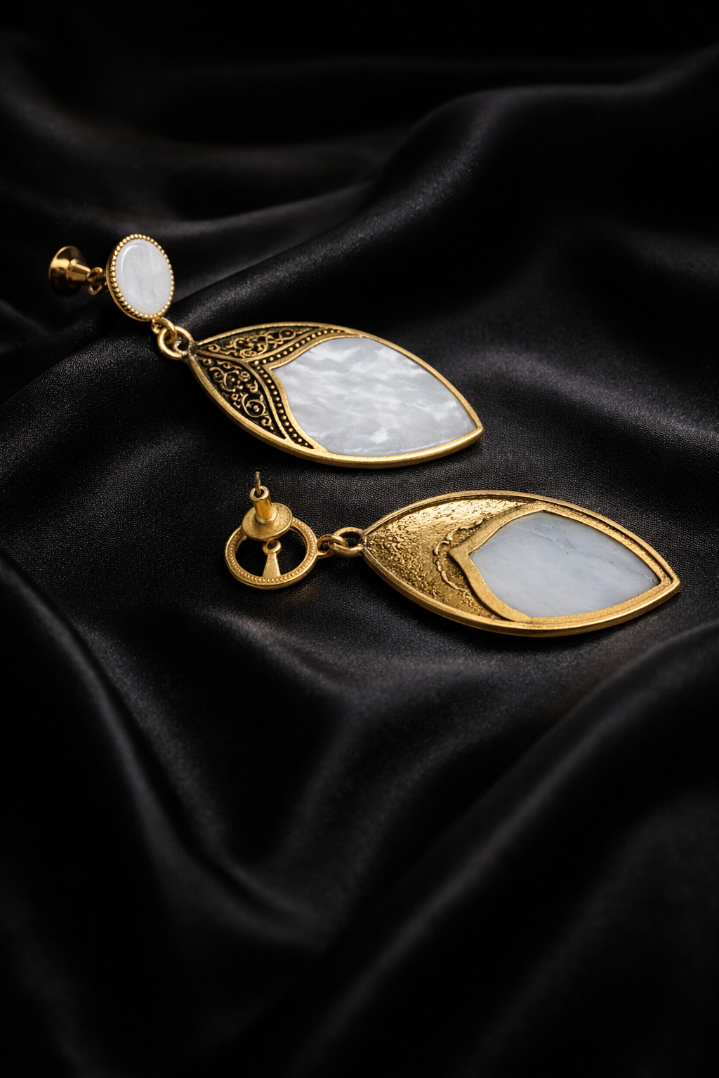 Zevar Club Valentine Special Gold Finish Pearl Drop Earrings Combo | Pack of 2