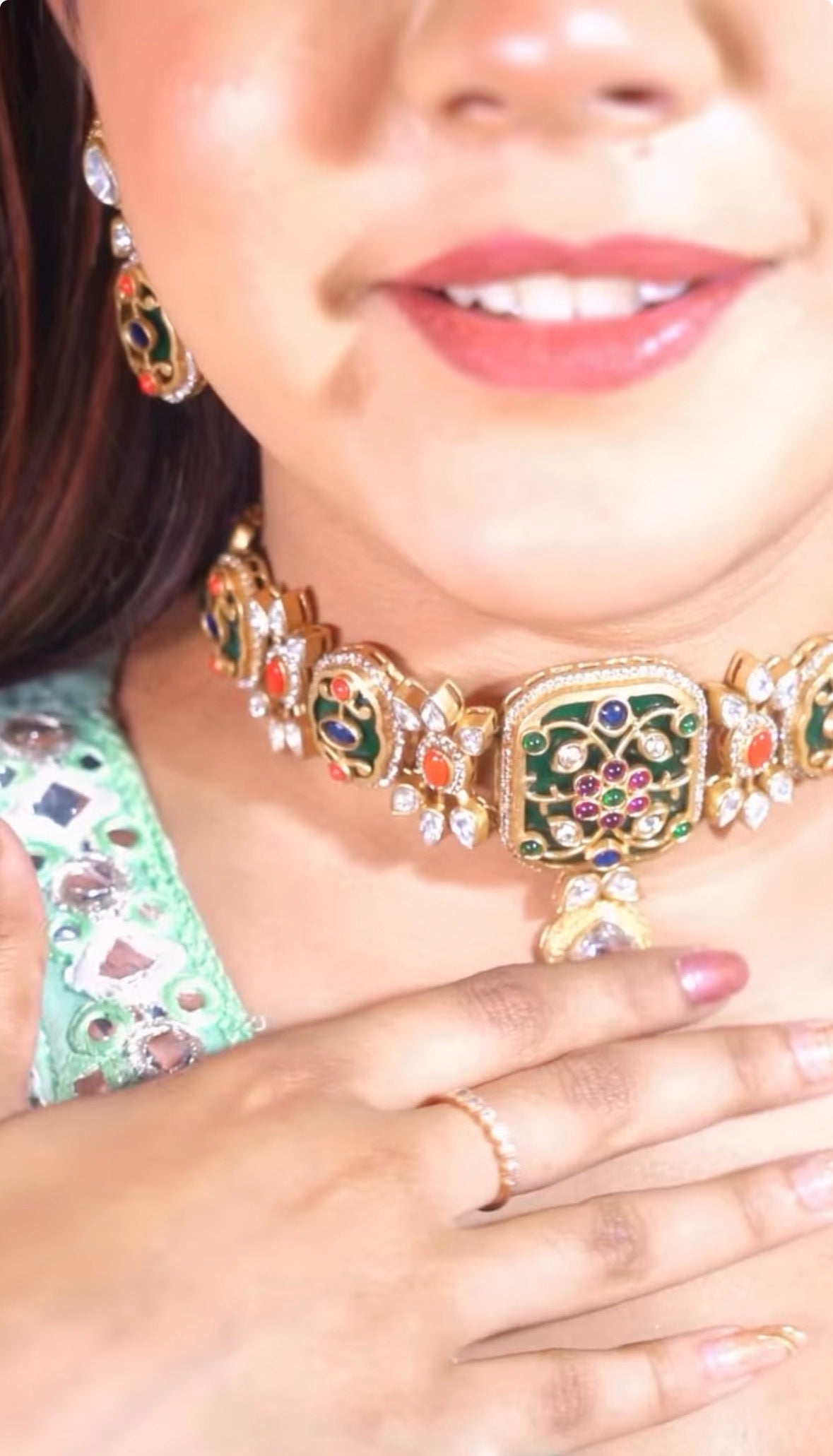 Emerald Navratan Set