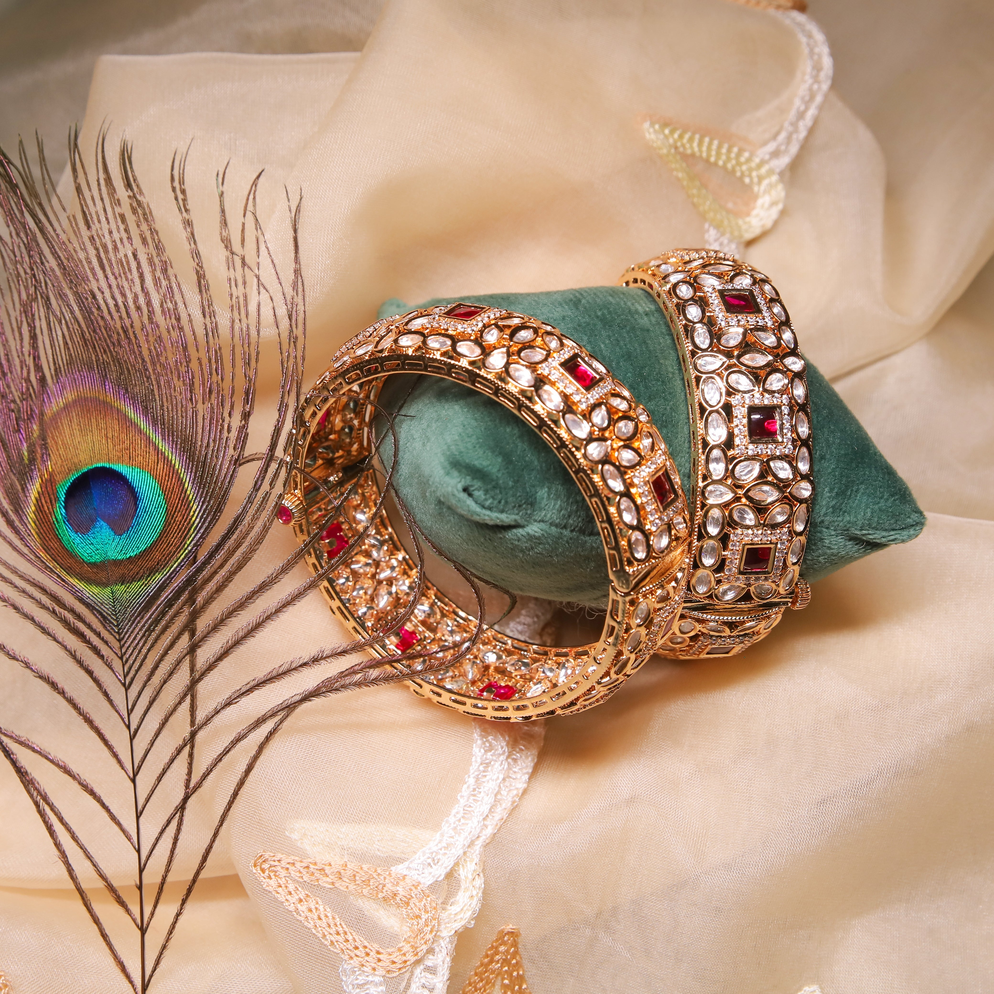 Zevar Club Suchitra Statement Kundan Bangles